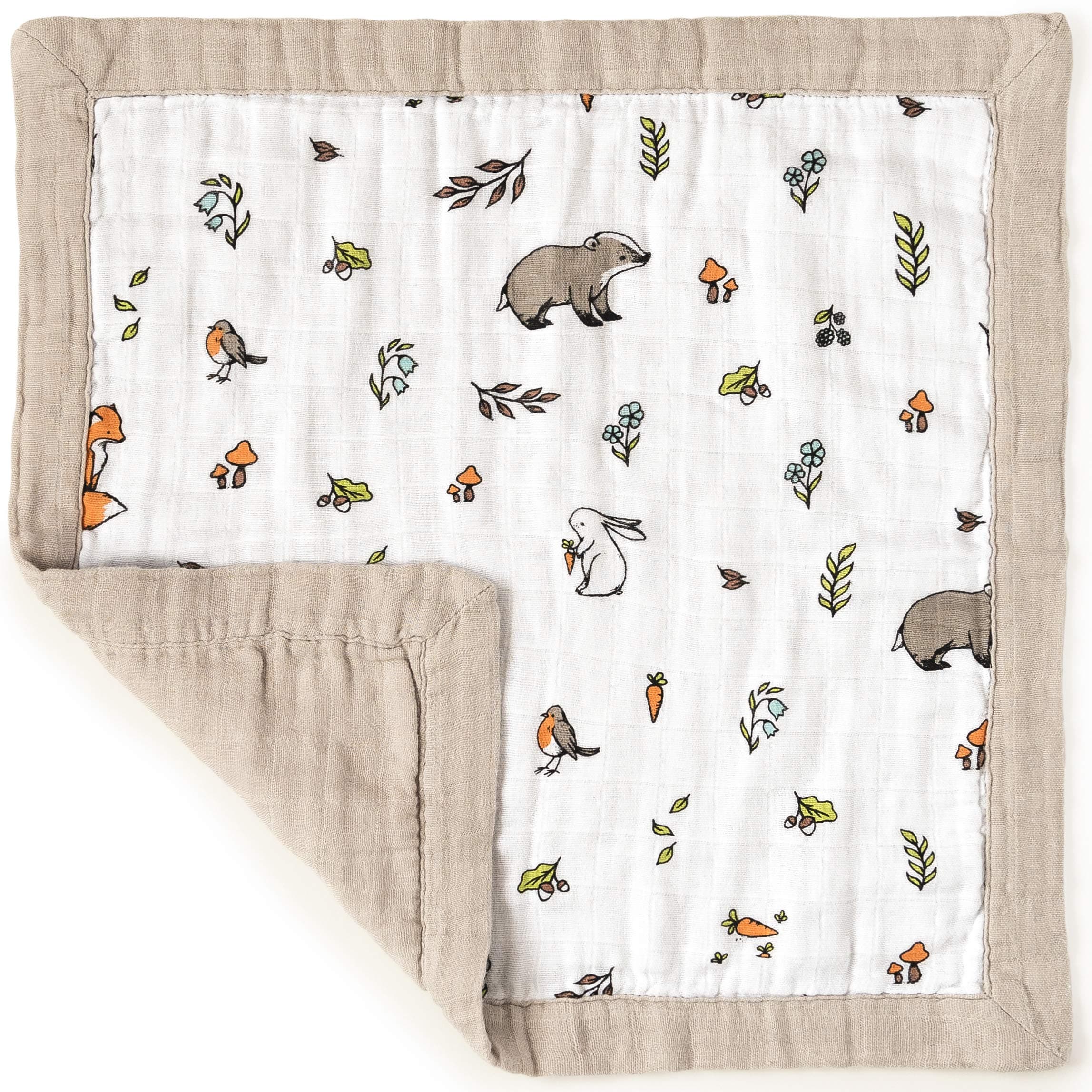 Organic Cotton Muslin Luxury Comforter Blanket for Babies and Toddlers (2 Layers) (Into The Woods)