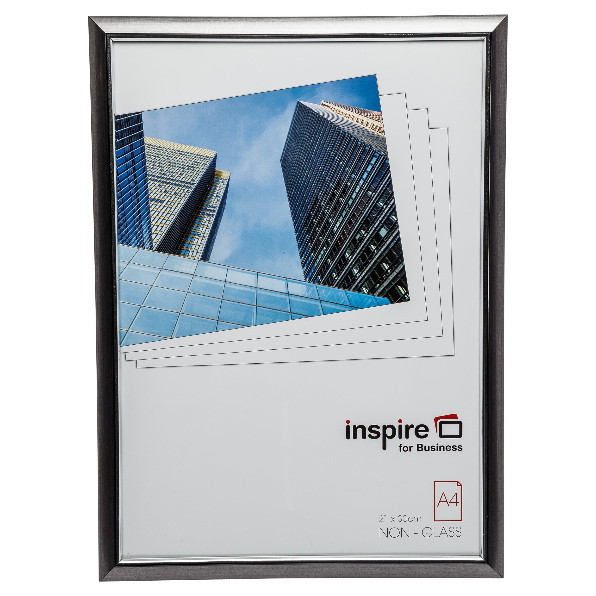 Hampton Frames EASYLOADER A4 (21x30cm) Grey Foil Wrapped Extruded Plastic Photo Picture Poster Frame EASA4SMK