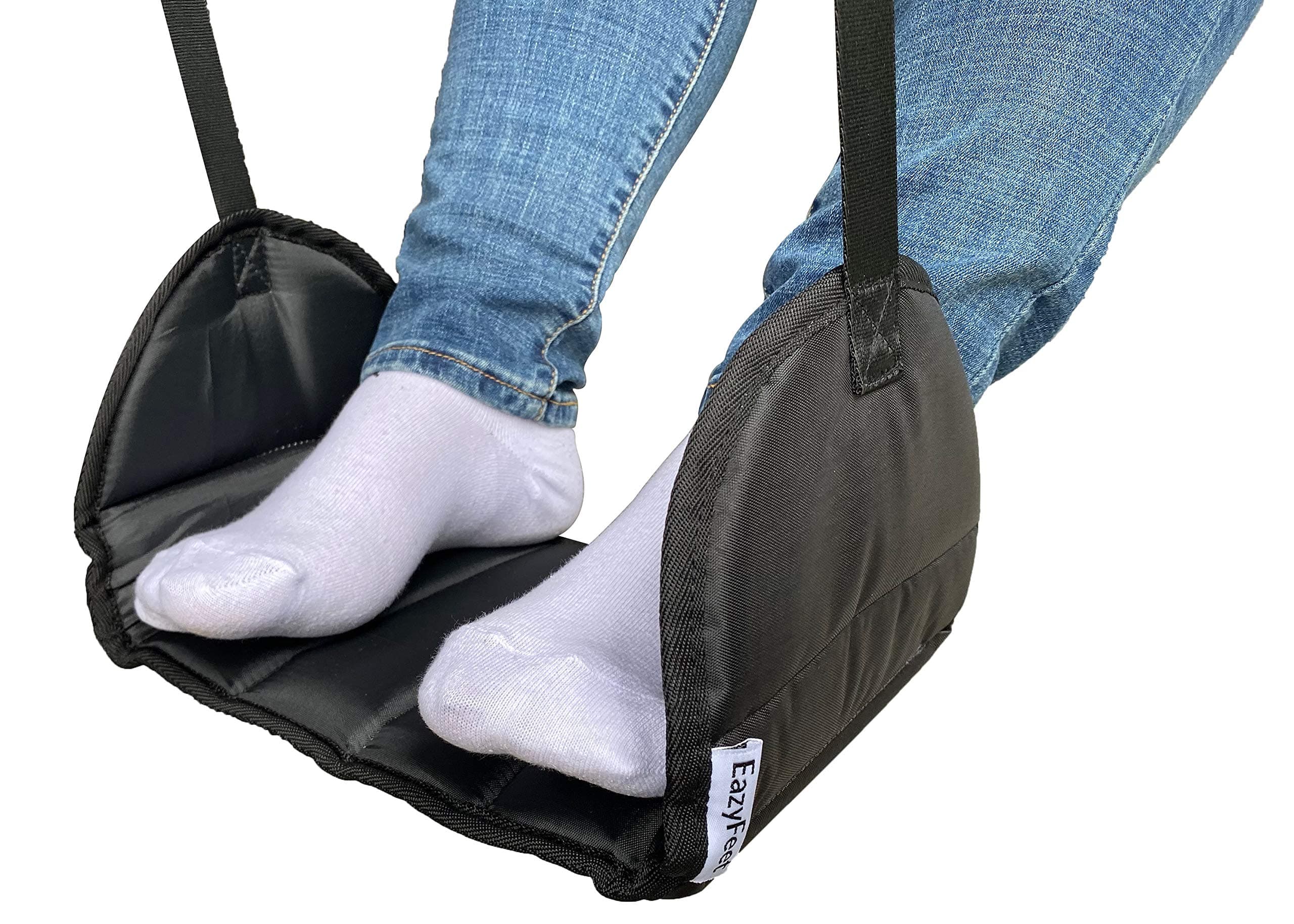 Folding Travel Footrest for Airplane Flights.