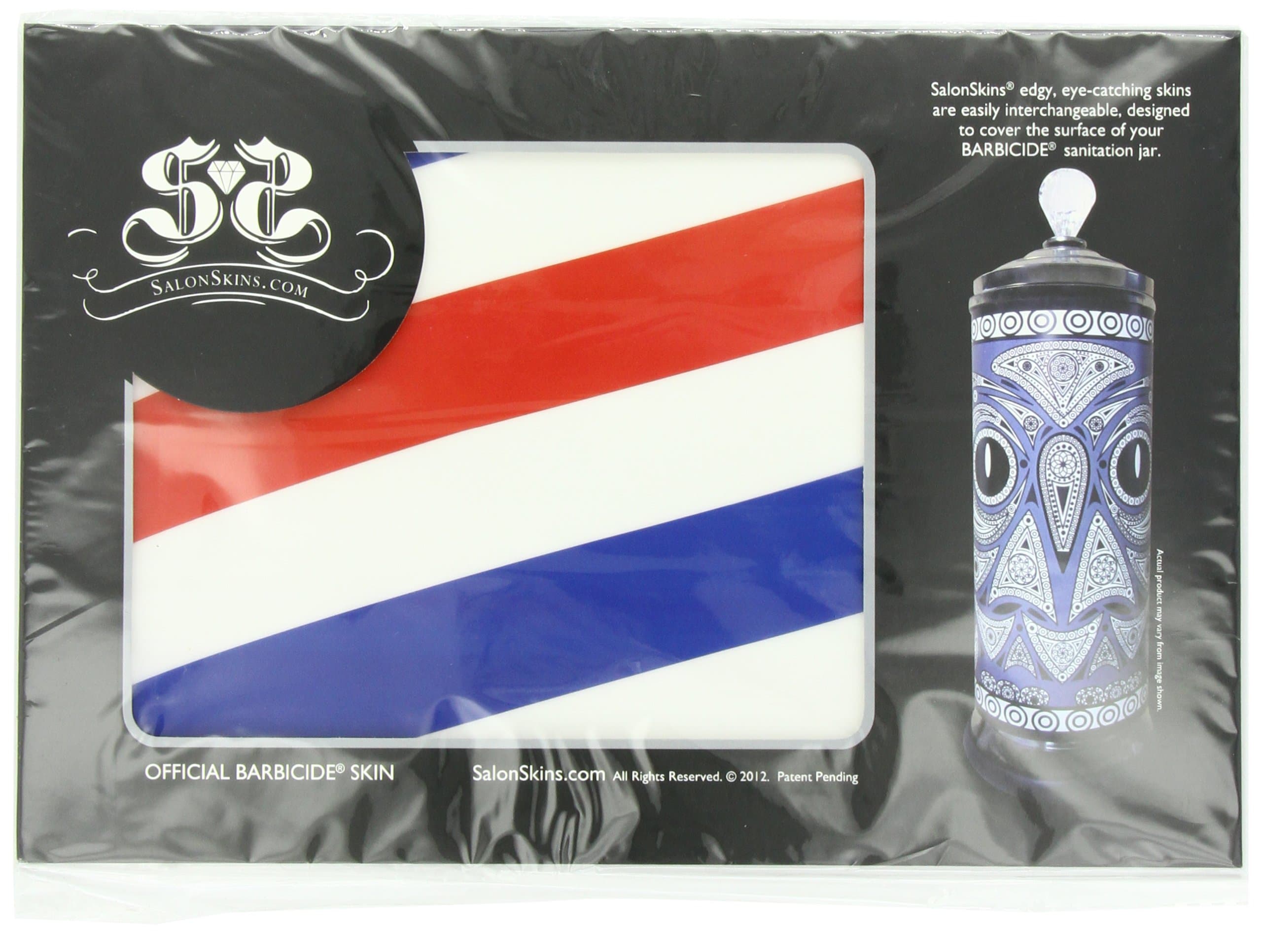 Salon Skins Decorative Barbicide Jar Wrap Barber Pole