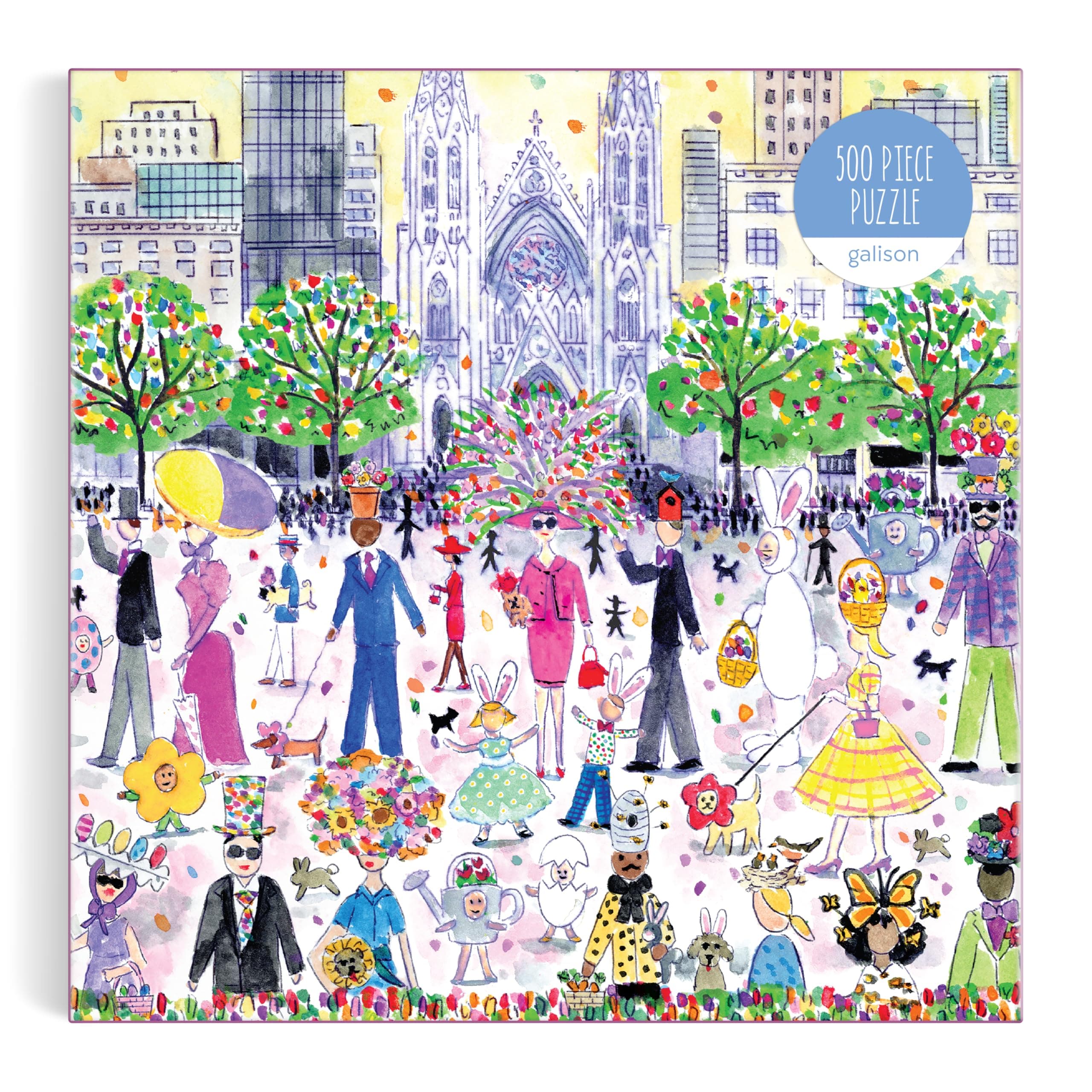 Galison Easter Parade – 1000 Piece Michael Storrings Puzzle Featuring The Joy And Energy Of A Springtime Easter Parade