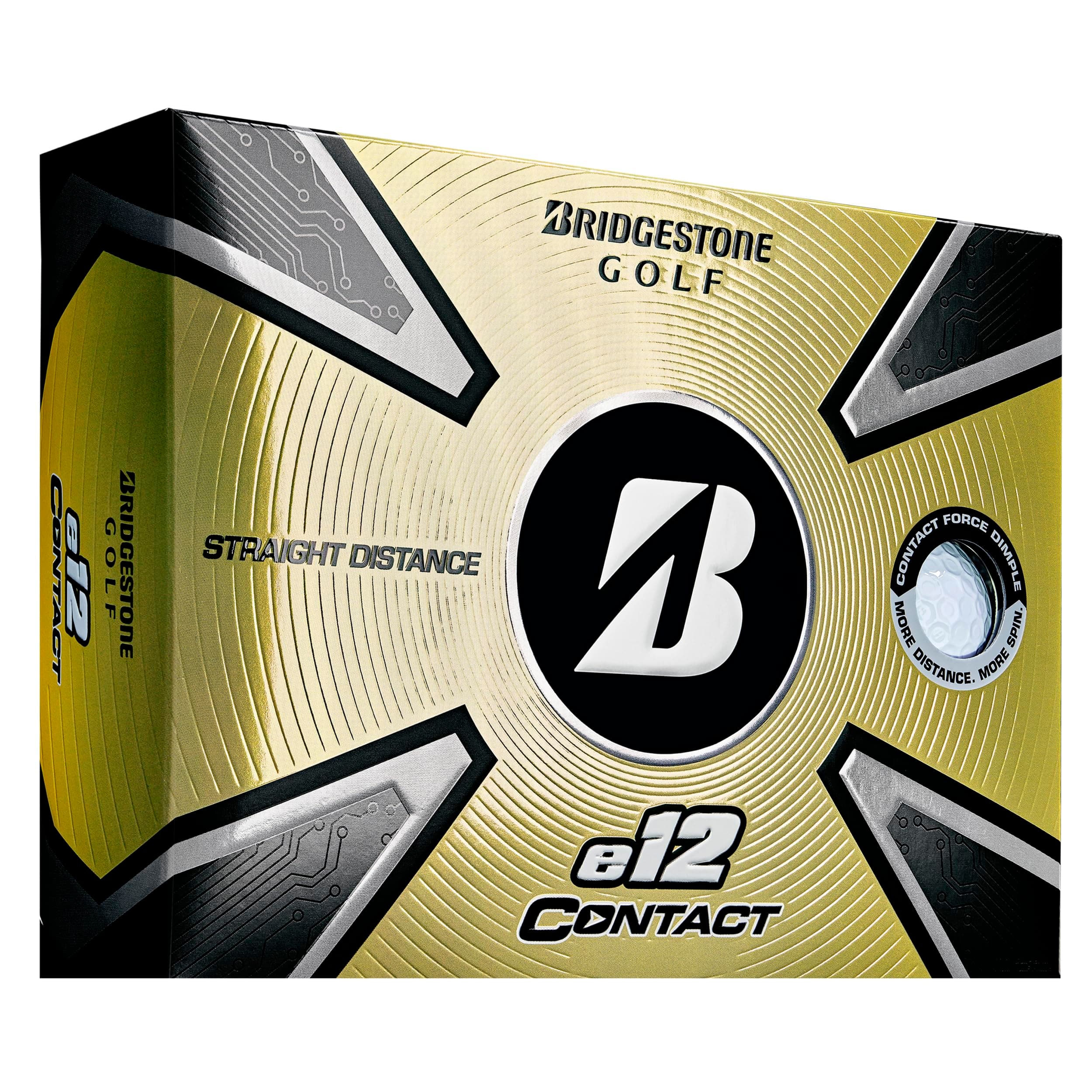 2023 Bridgestone Golf e12 Contact Golf Balls, White