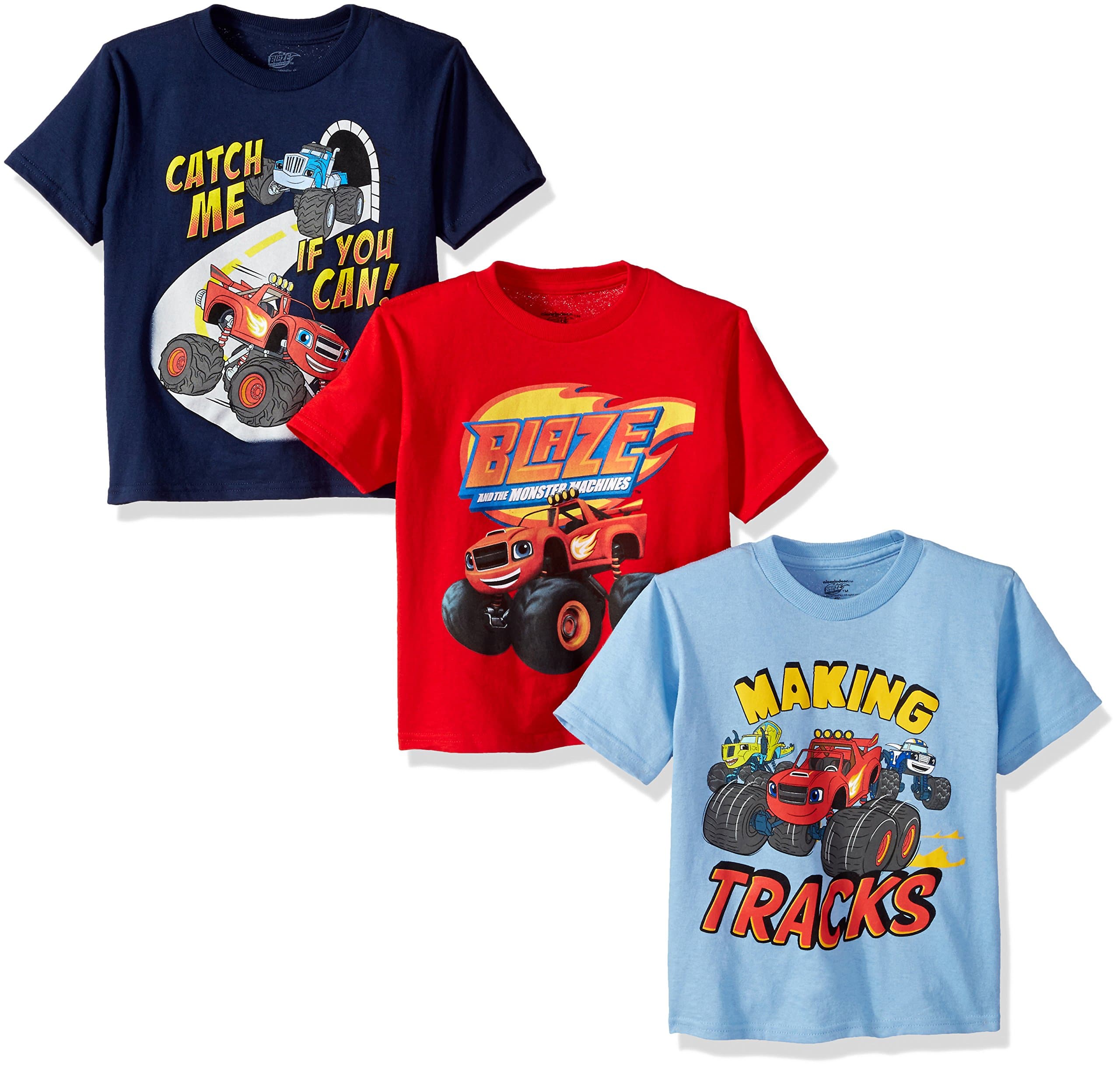 Boys' Blaze and Monster Machines 3 Pack T-Shirt Bundle