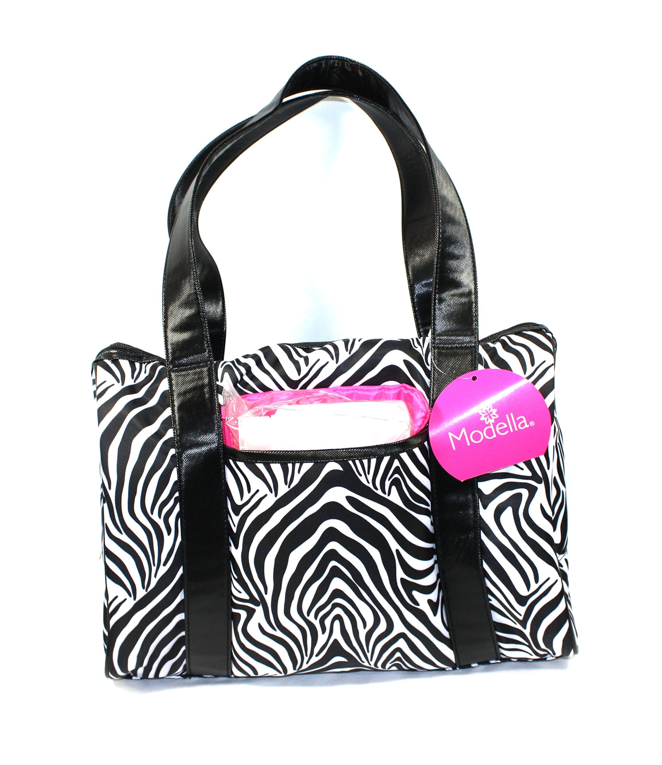 Modella 6 pc Duffle Bag Set | Purse | Pouch | Travel Bottles | Shower Pouf