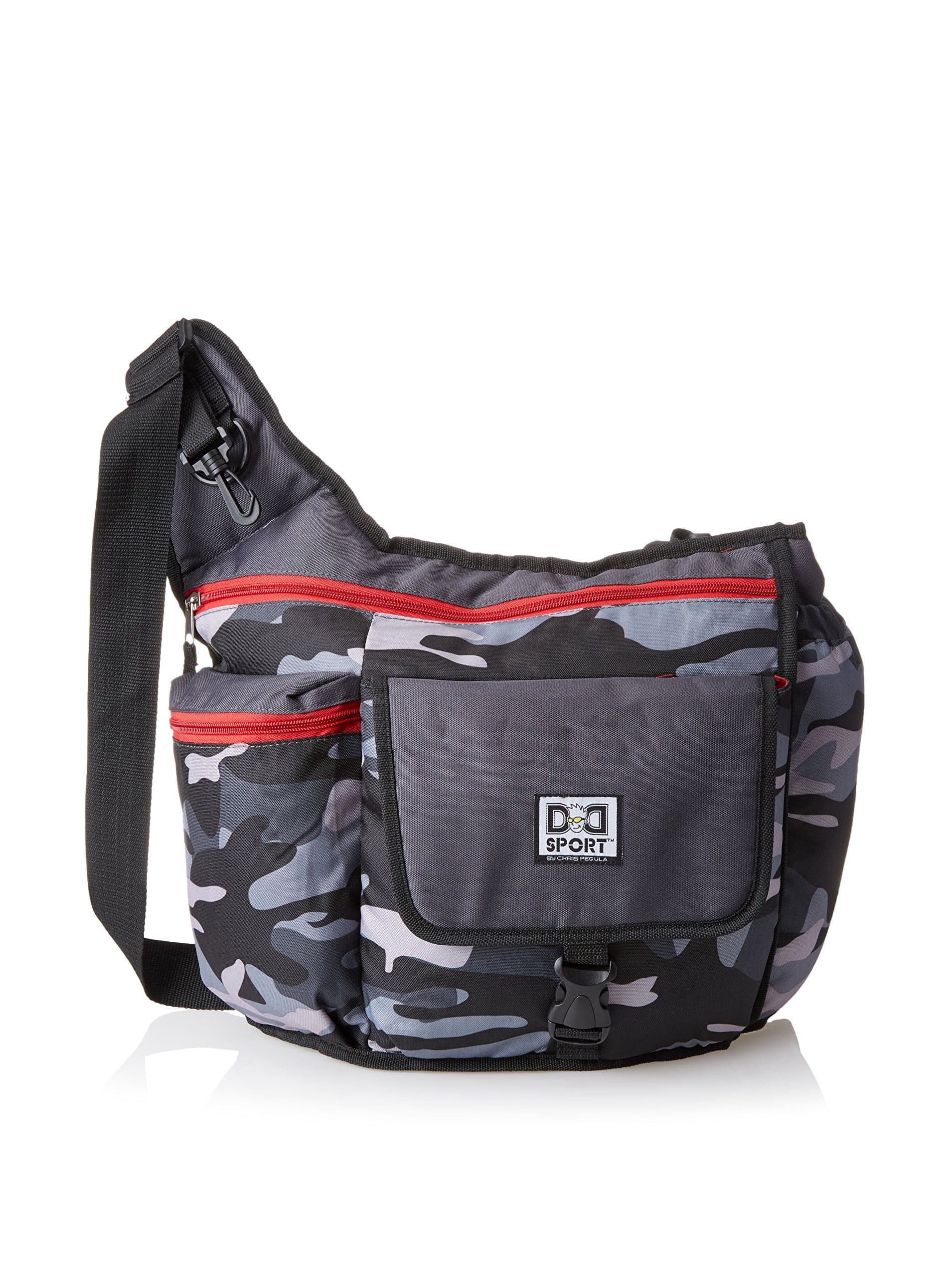 Diaper Dude Sport Bag by Chris Pegula - Grey Camo Messenger Diaper Bag
