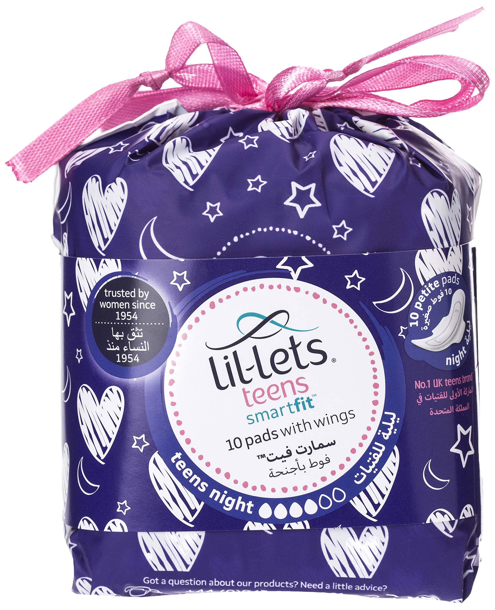 Teen Ultra Night Towels Pads - Pads with Wings for Extra Security - Leak Proof Protection -Fast Absorption - Breathable - Fragrance-Free- Amazing Comfort - Skin Friendly - 10 Units