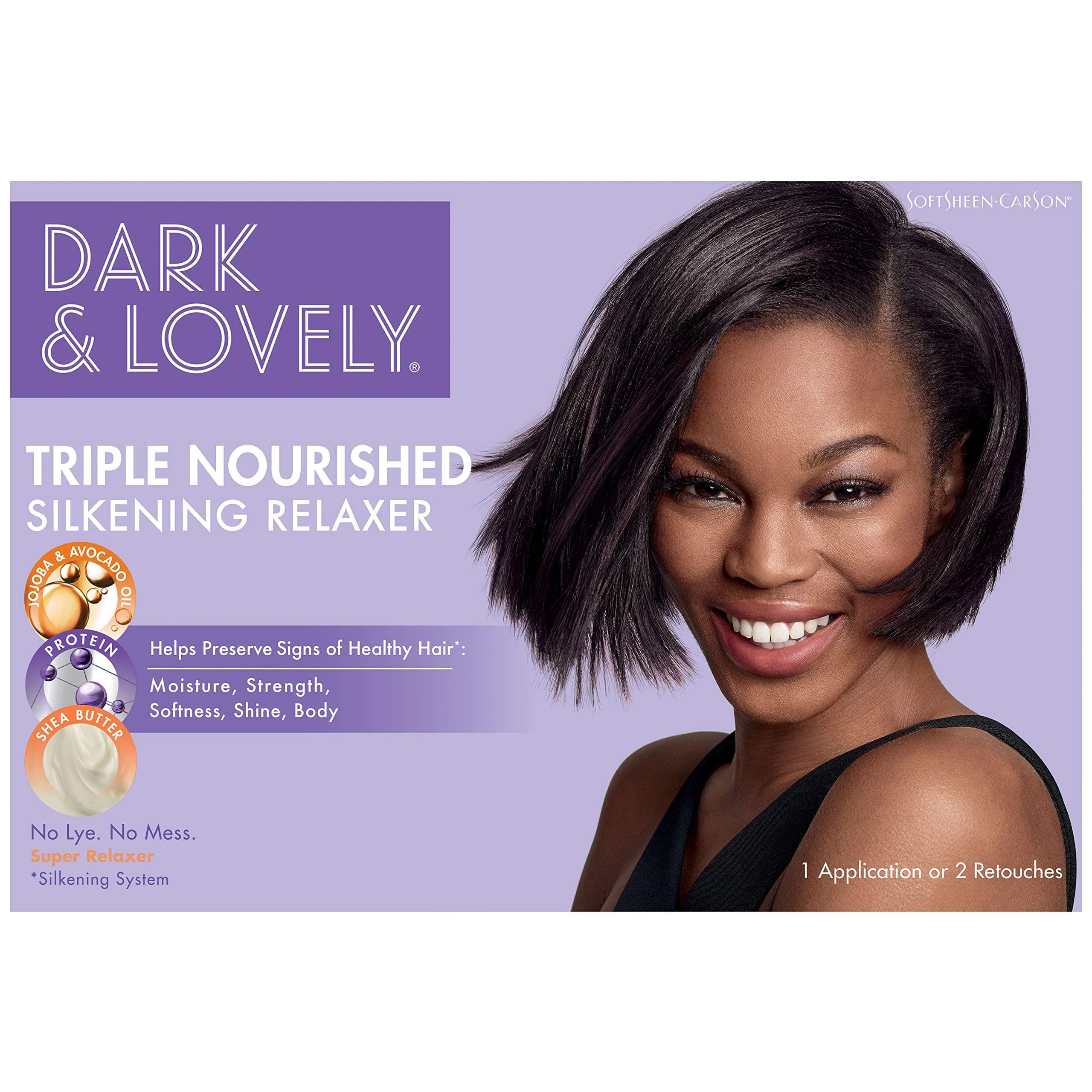 Healthy Gloss 5 Shea Moisture Relaxer Kit - Super by Dark and Lovely for Women - 1 Application Hair Color