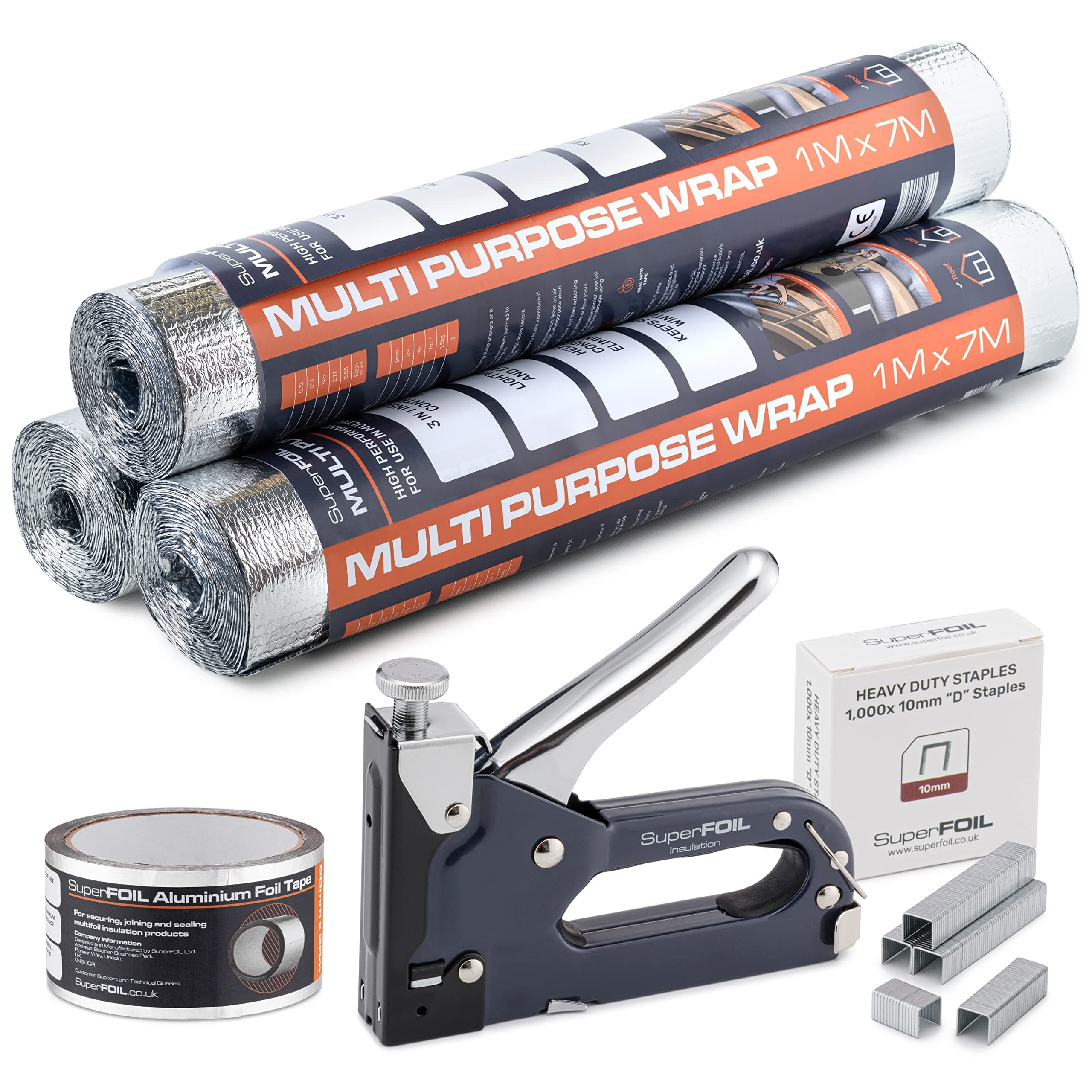 – SuperFOIL The Shed Insulation Kit - Foil Multi Purpose Wrap and Fixings 21sqm