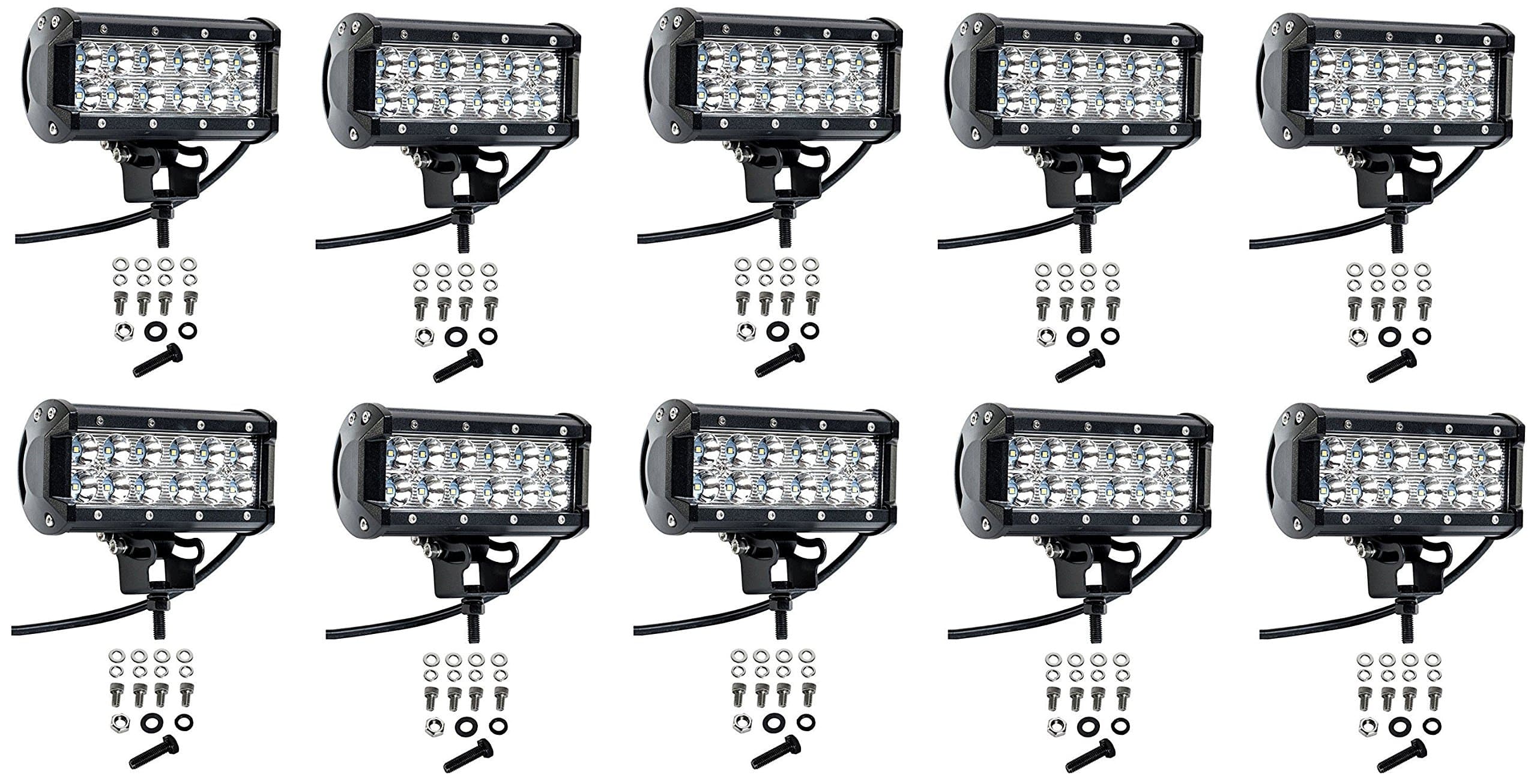 Cutequeen 10 X 36w 3600 Lumens Cree LED Spot Light for Off-road Off Road Lighting SUV Boat 4x4 Jeep Lamp Tractor Marine Rv Atv(pack of 10)