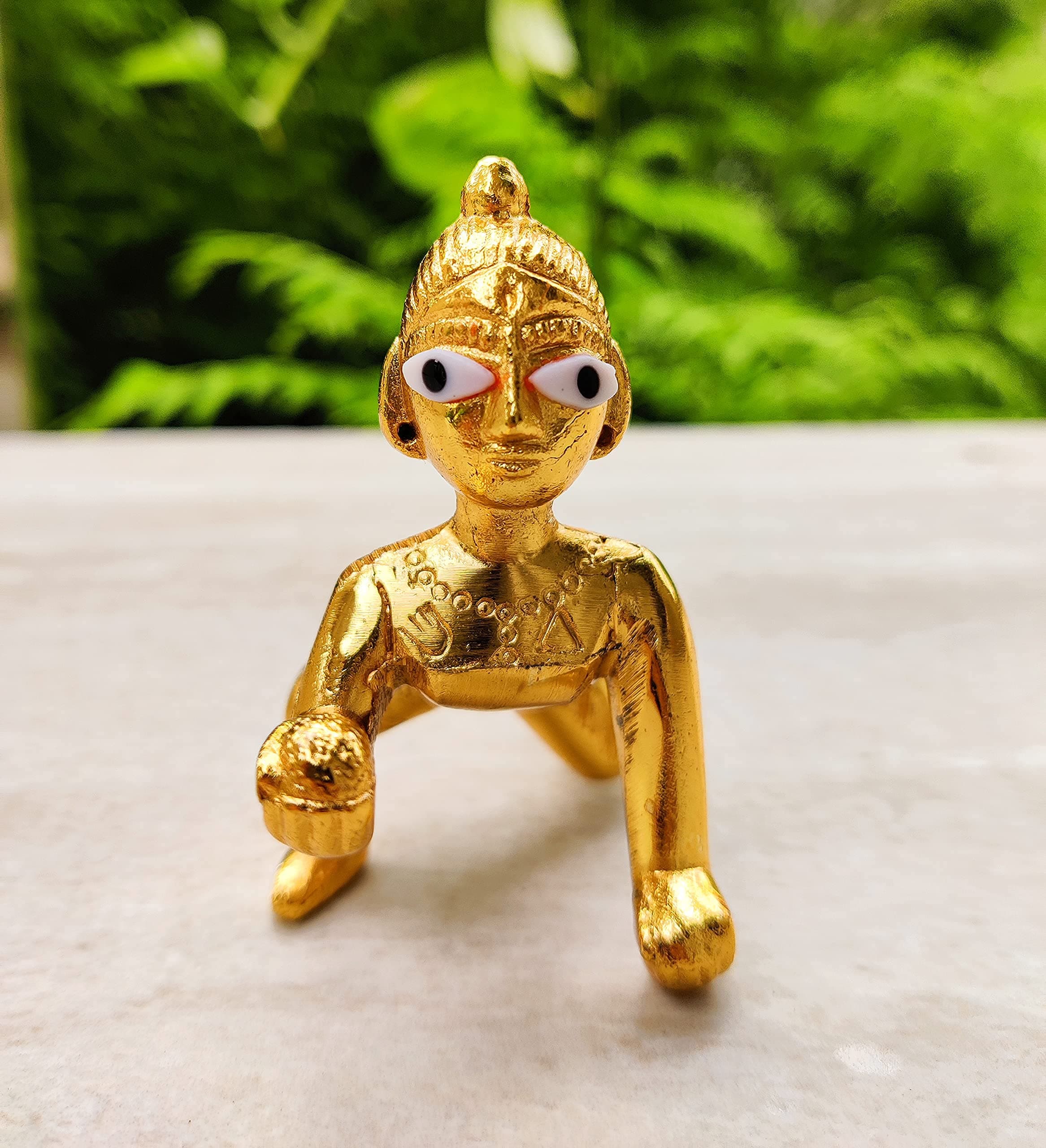 Wonder Care WC_Laddu Gopal Krishna Statue for Janmashtami - Hindu God of Love and Divine Joy Kanha Krishna Idol, Baby Krishna Murti-Religious Gift - Home Decor Item