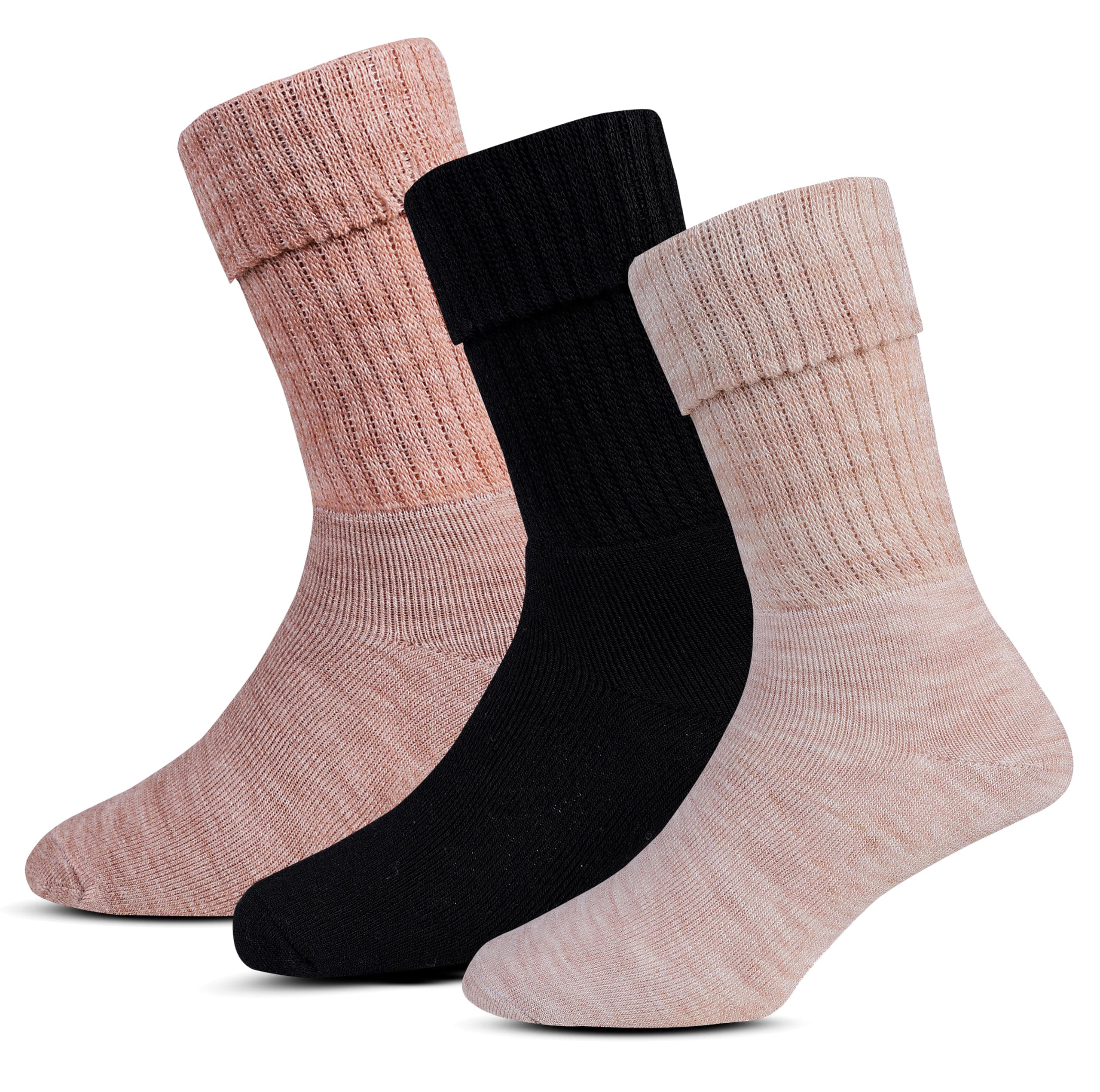 - Women Calf Length Towel Terry Thick Woolen Winter Wear Socks, Cushioned Warm Thermal Socks For Women (Pack of 3 Pairs)