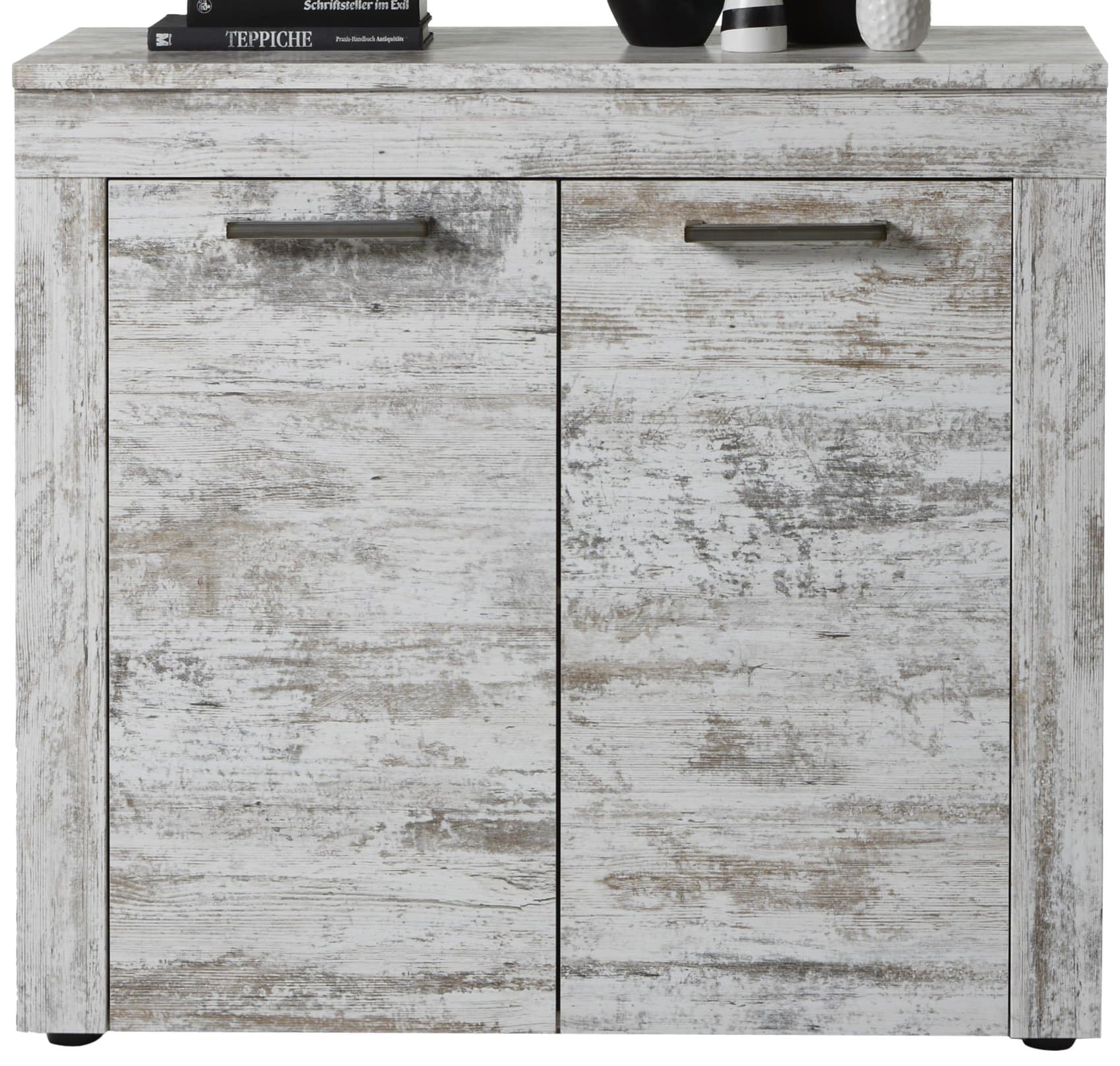 Trendteam 1276-878-68 River Chest of Drawers Buffet Pine Style Shabby Chic Retro White LxHxD 95 x 89 x 41 cm