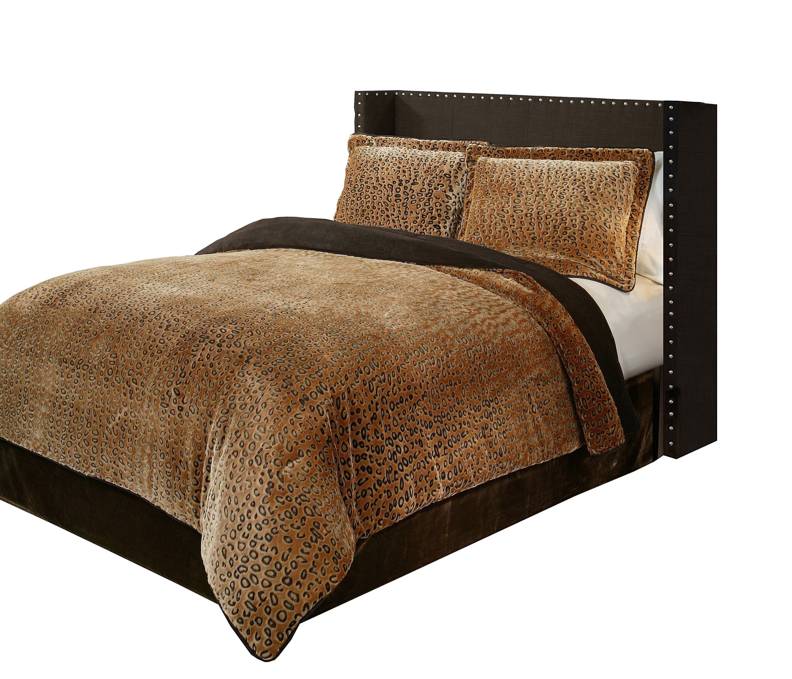 Fraiche Maison C1407020-SYK-CHT Cheetah 3 Piece Comforter Set, King