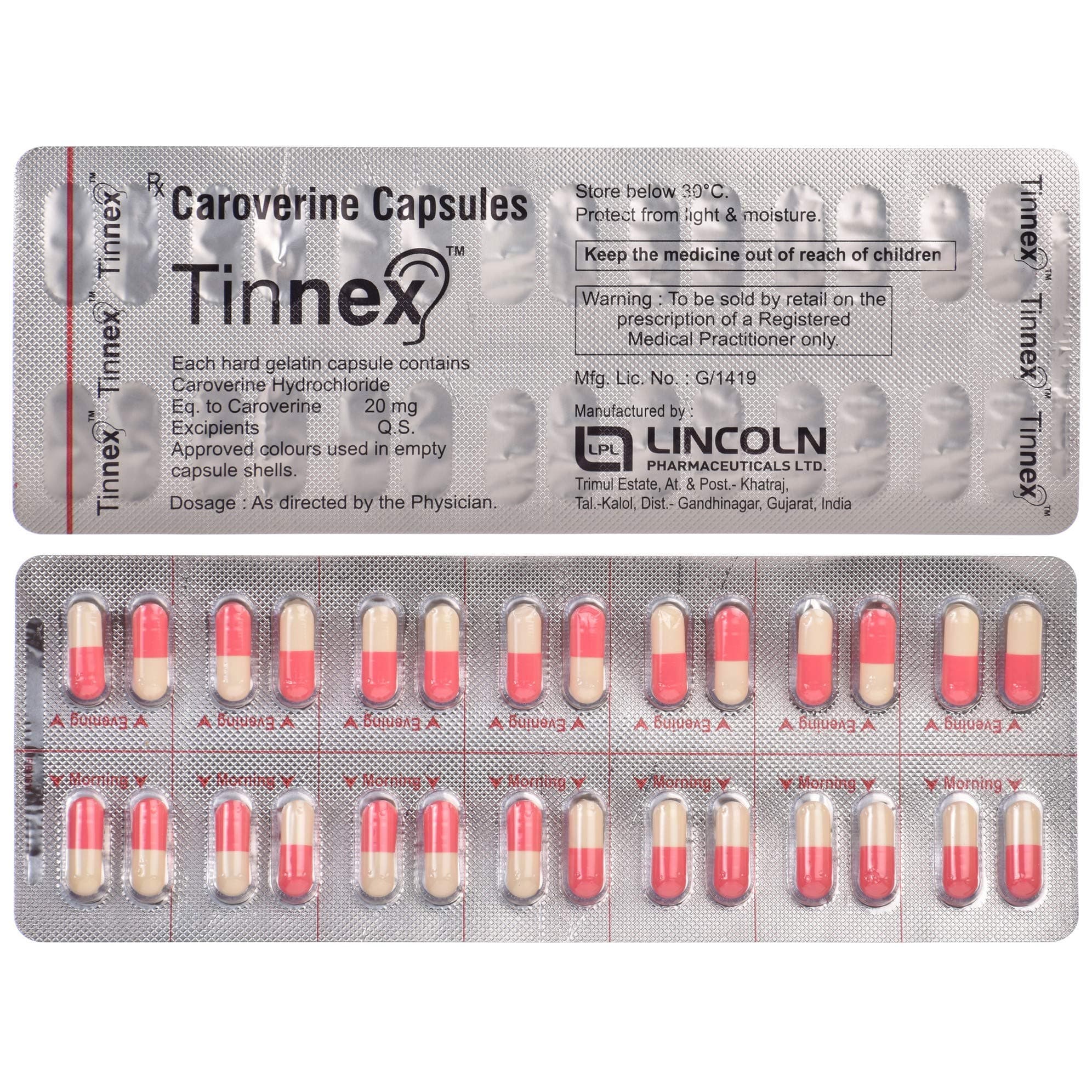 Tinnex - Strip of 28 Capsules