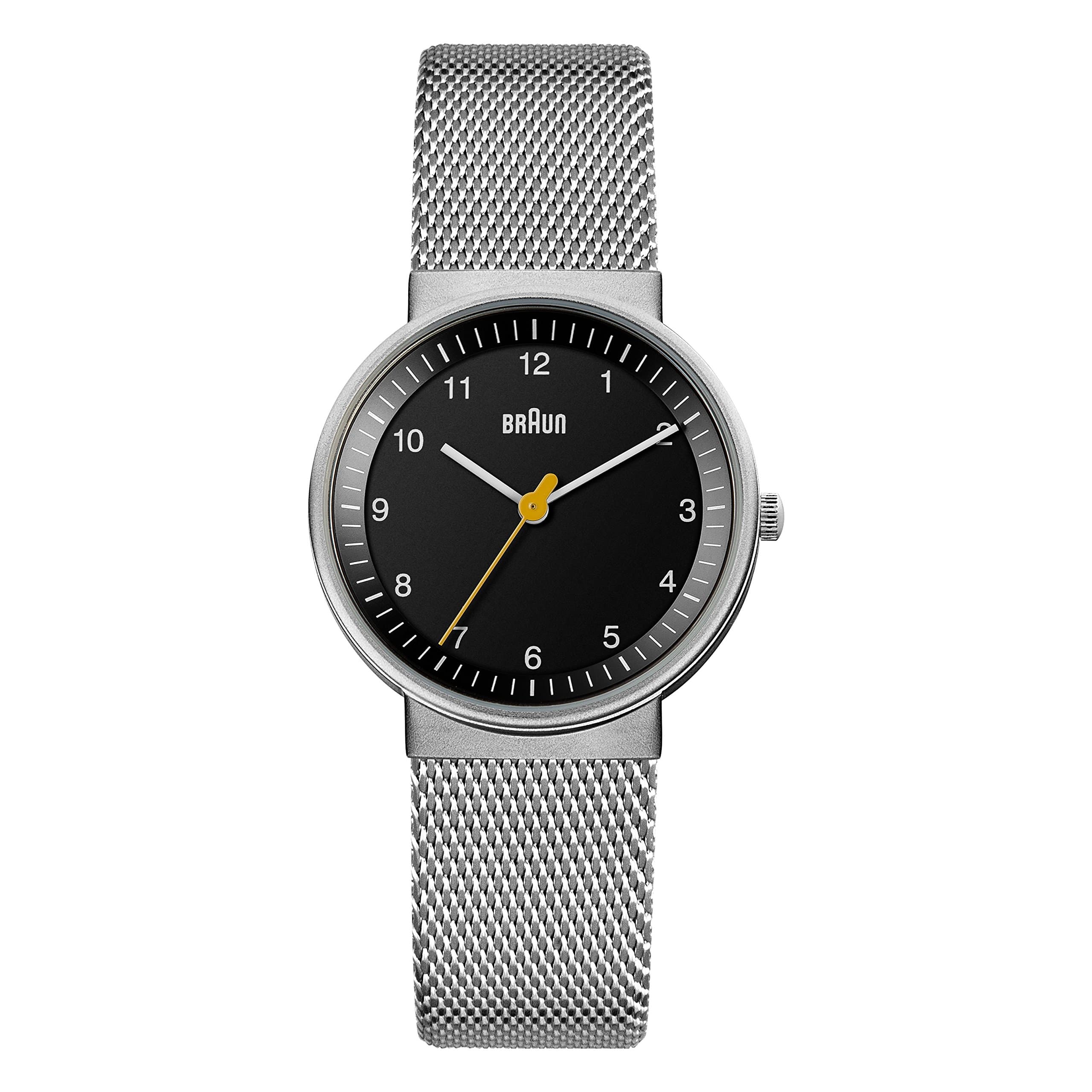 Braun Women's Three Hand Movement Quartz Watch with Stainless Steel Mesh Bracelet