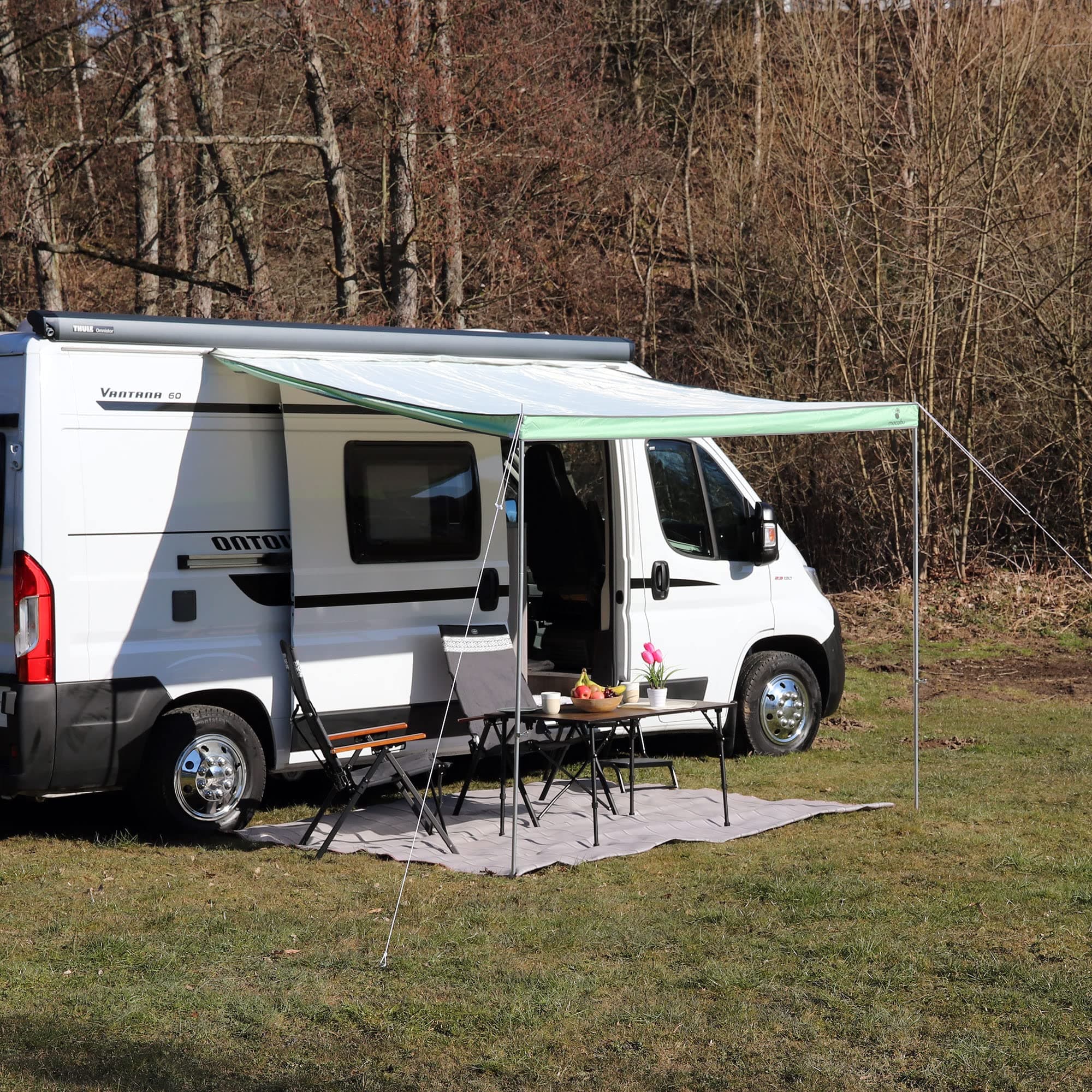 '"Sunny 260 Awning for Edging Strips 7 mm 260 x 240 cm Including Poles, Pegs and Lines for Caravans, Camper Vans and buses