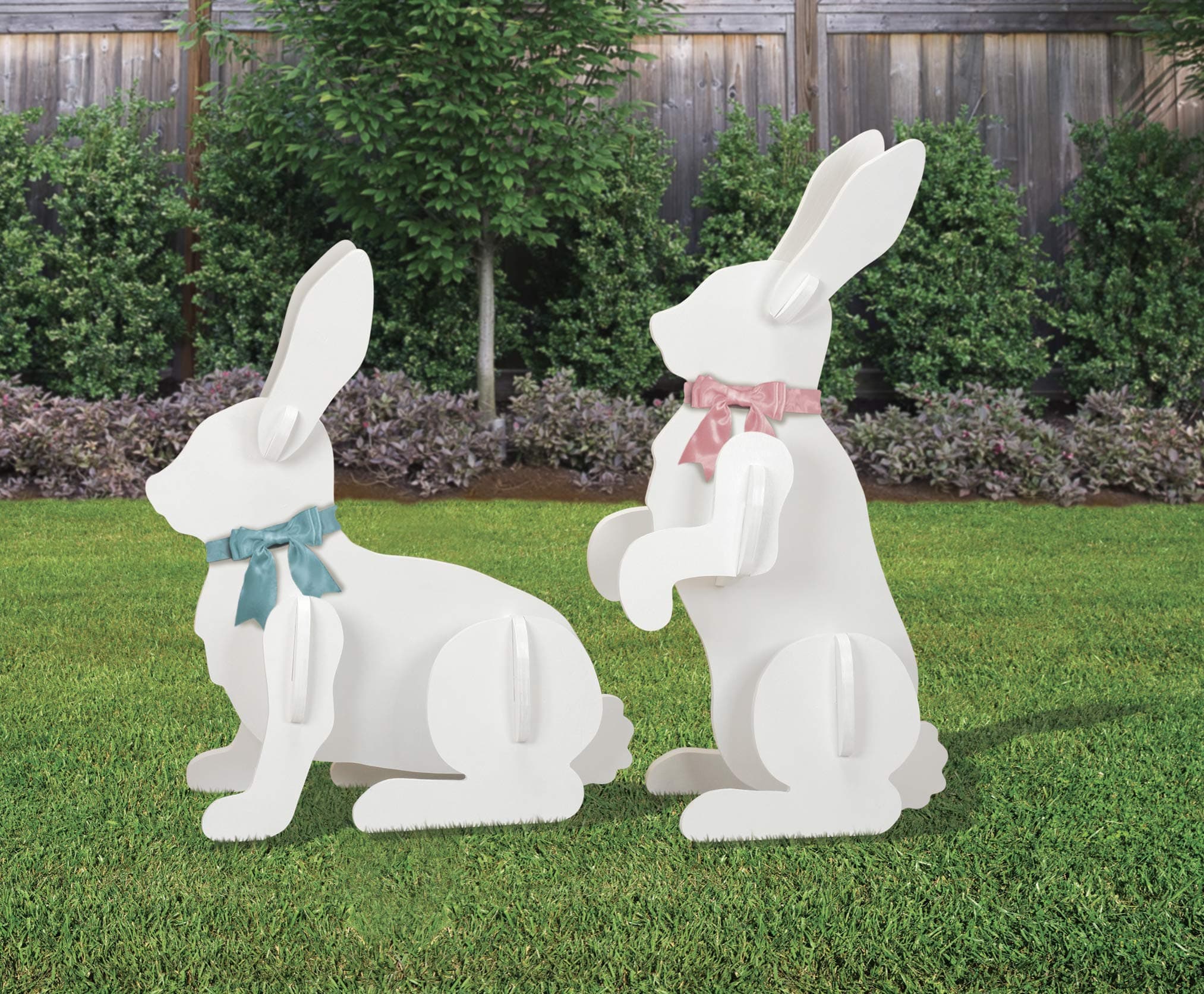 Large Yard Rabbits Easter Display