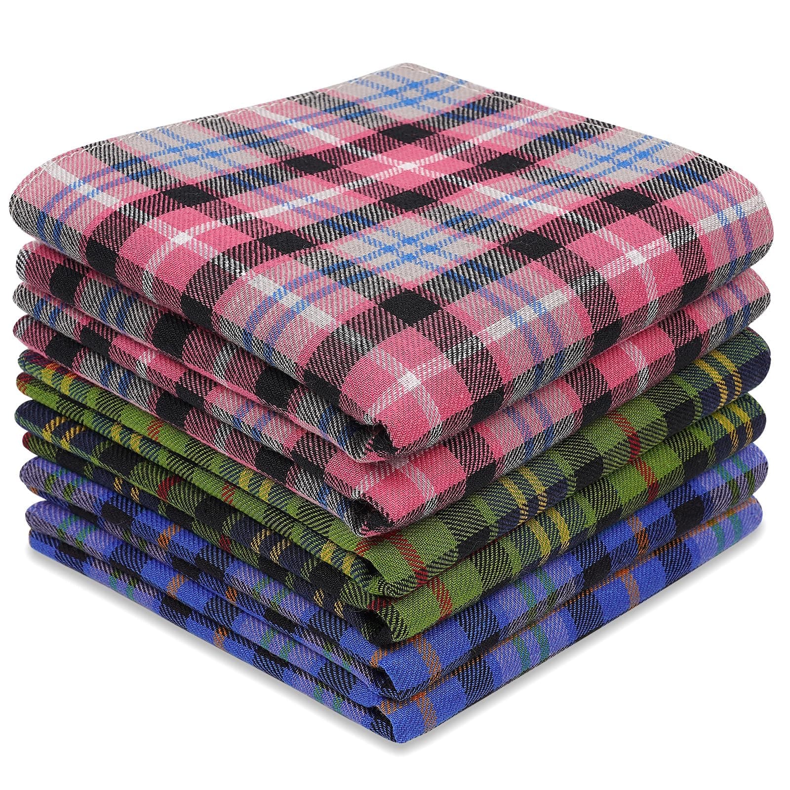 Zenssia Handkerchiefs Mens 100% Cotton Soft 6 Piece Gift Set