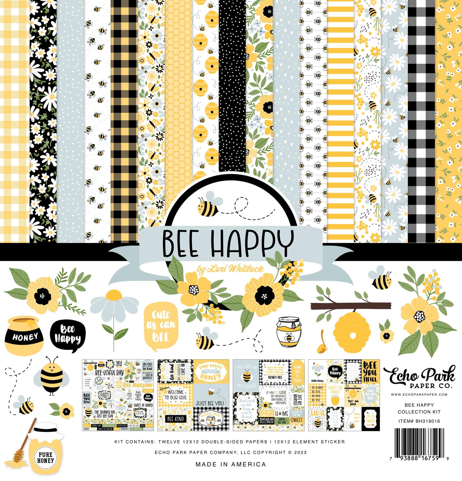Echo Park Collection Kit 12"X12" - Bee Happy