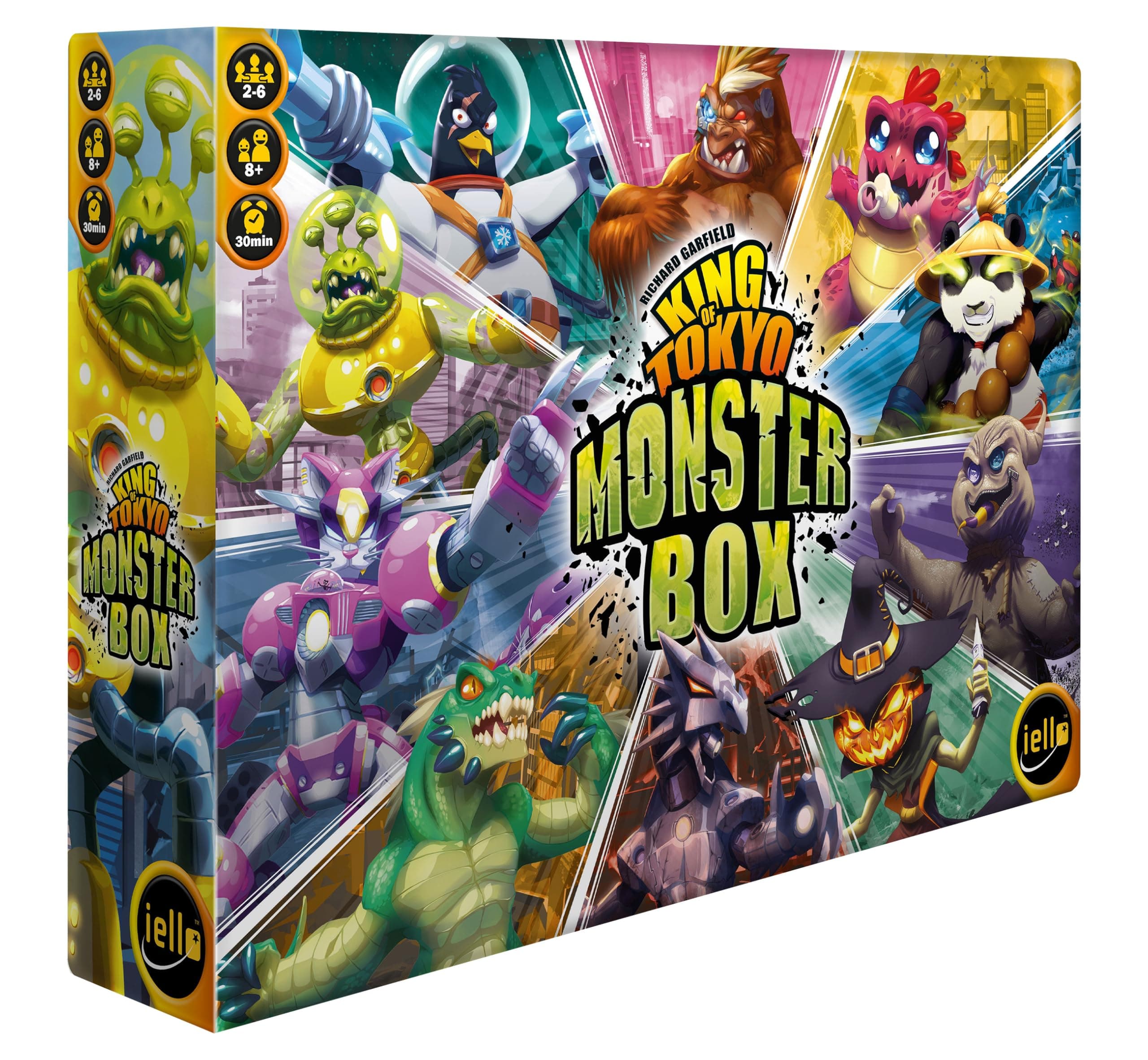 IELLO King of Tokyo Monster Box, Strategy Board Game, 2-6 Players, Ages 8+, 30 Minute Playing time, All King of Tokyo expansions Included