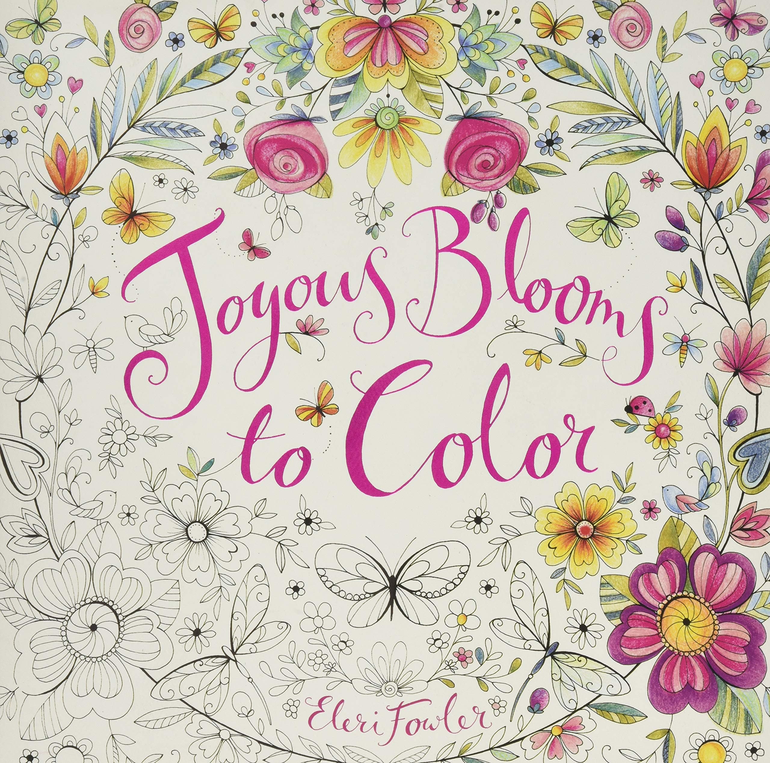 Joyous Blooms to Color: Coloring Book for Adults and Kids to Share: A Springtime Book For Kids