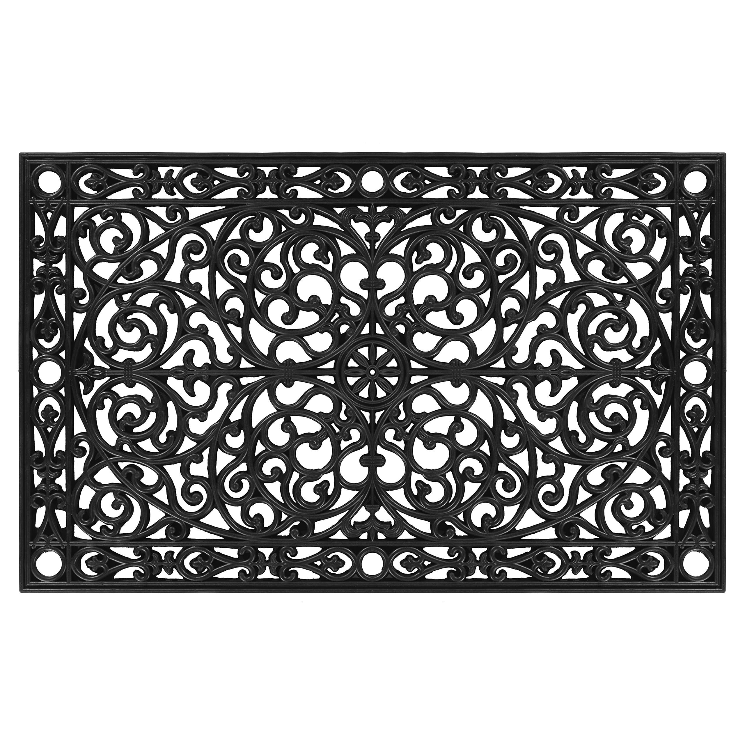 Calloway Mills AZ900222436 Gatsby Rubber Doormat, 24" x 36", Black
