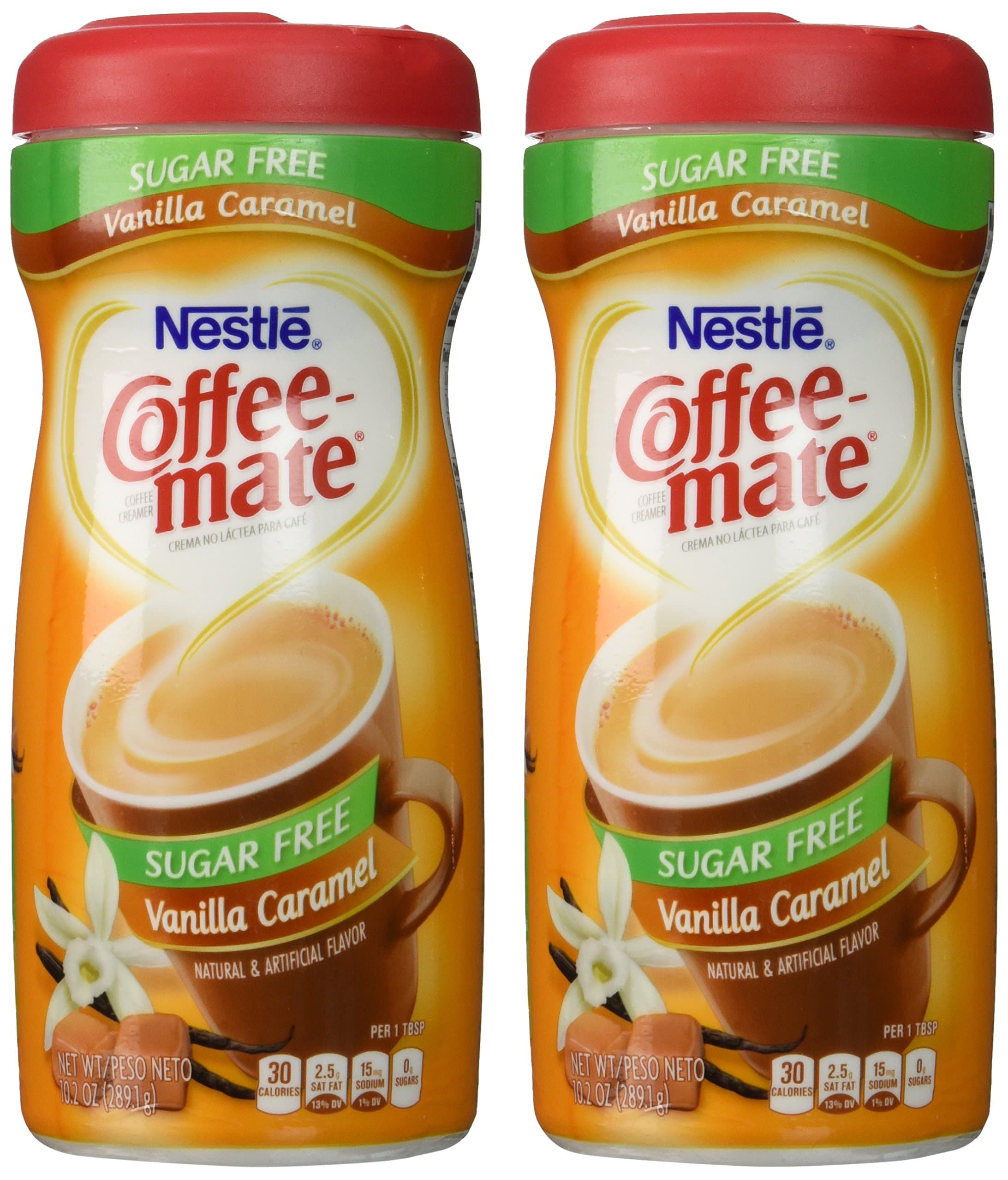 Coffee Mate Sugar Free - Vanilla Caramel Flavoured Coffee Whitener - Powder Creamer for Coffee, 289grams (Pack of 2)