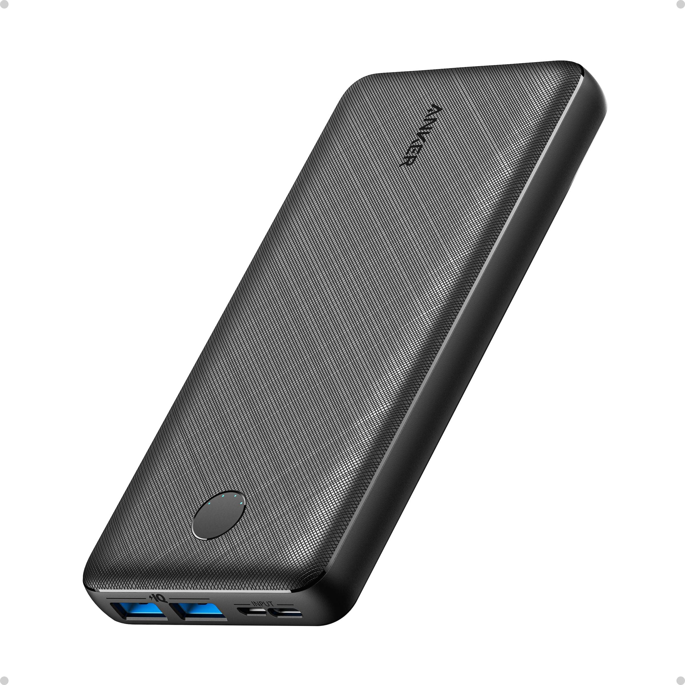 Anker Portable Charger, 325 Power Bank (PowerCore Essential 20K), 20000mAh Battery Pack with 15W Charging, PowerIQ, 2 USB-A, 1 Micro USB, Two-Way USB-C Ports for iPhone Series, AirPods, and More