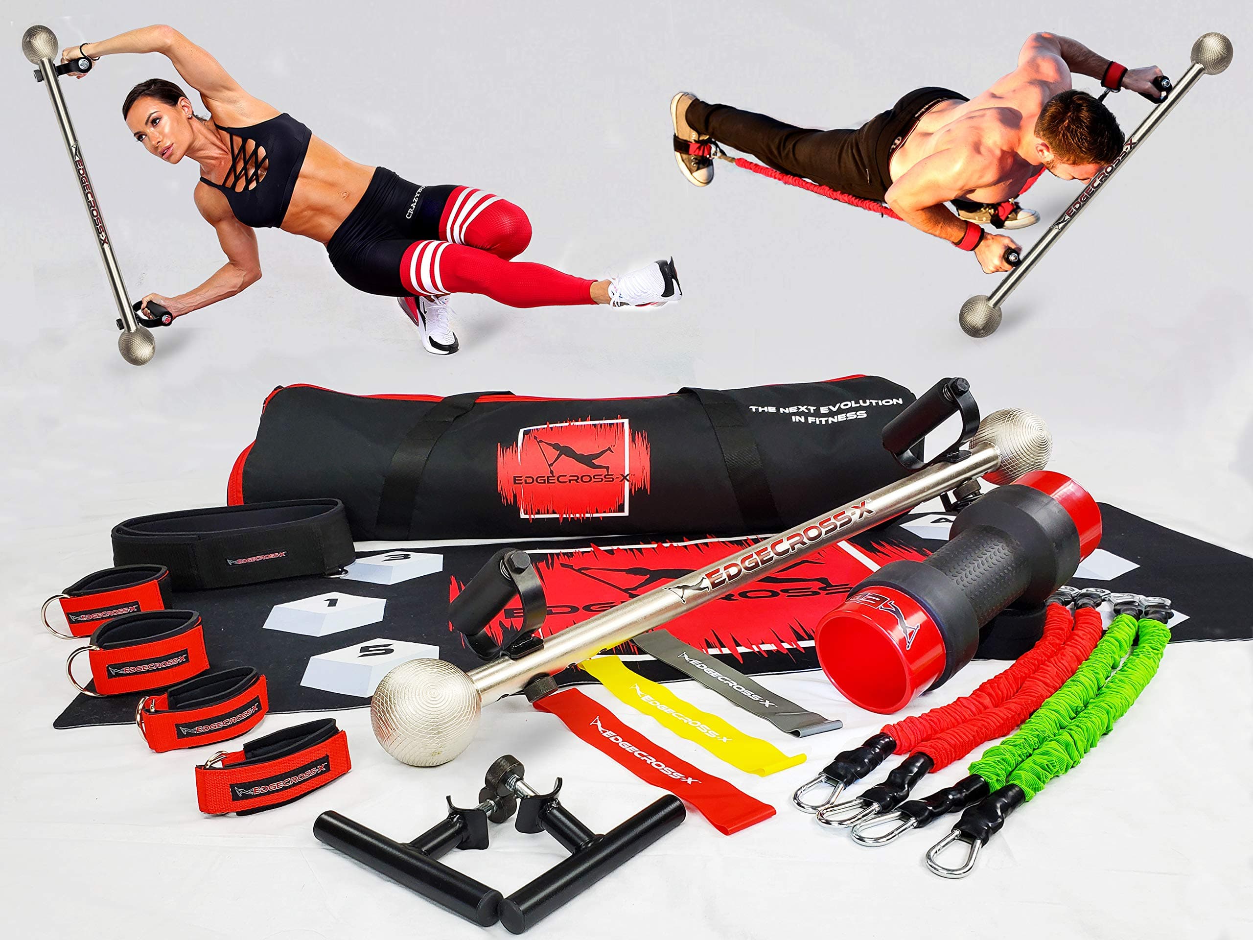 Elite Total Home Gym Set | Complete Body Weight Training Equipment | Portable Compact Personal Strength & Core Exercise Machine | Work Out Resistance Bands | Fitness Accessories For Gyms