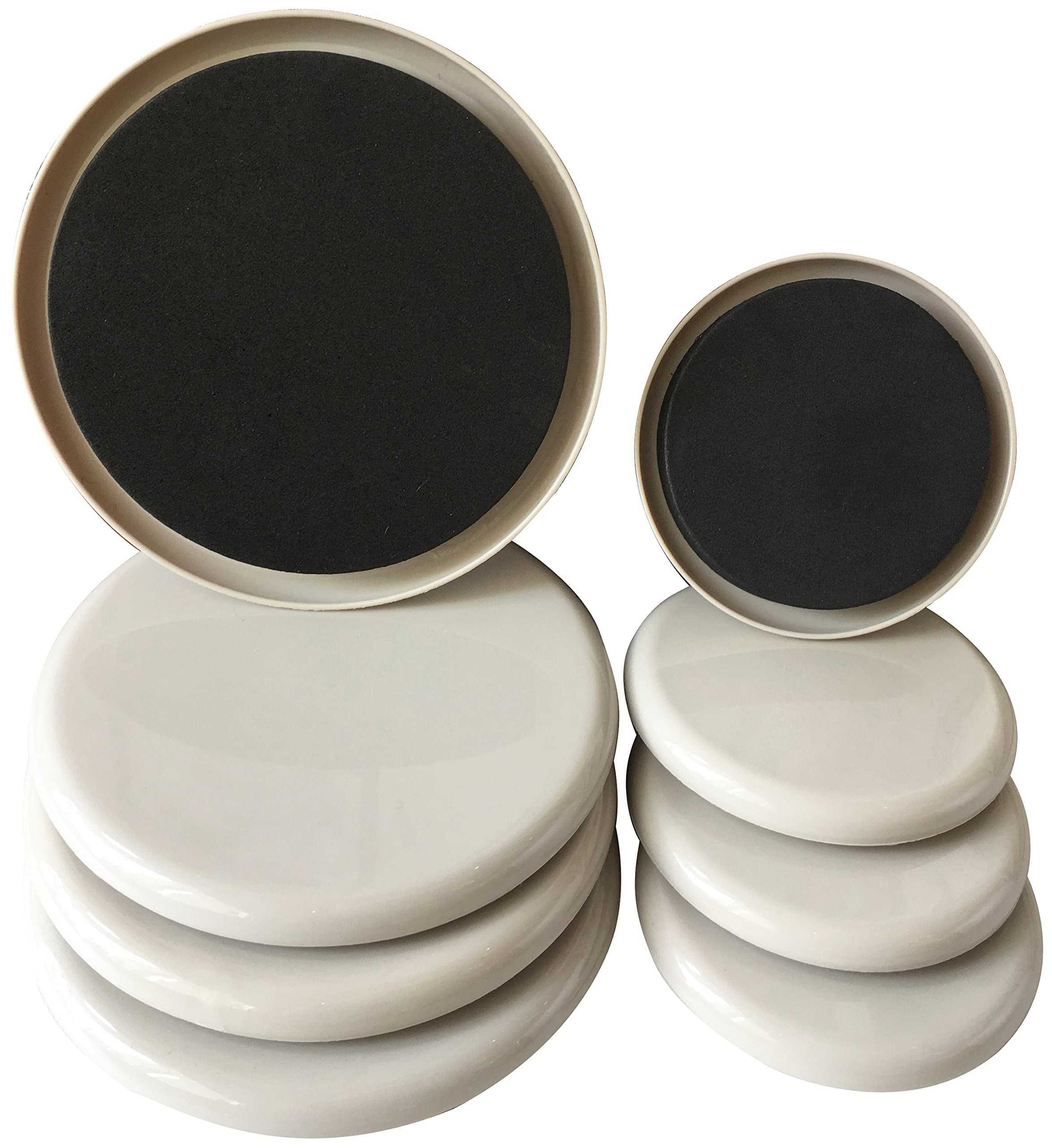 8-Pack Reusable Round Furniture Moving Sliders for Carpet,4-Pack 5" Furniture Sliders Plus 4-Pack 3.5" Furniture Sliders,Furniture Movers,Furniture Moving Pads