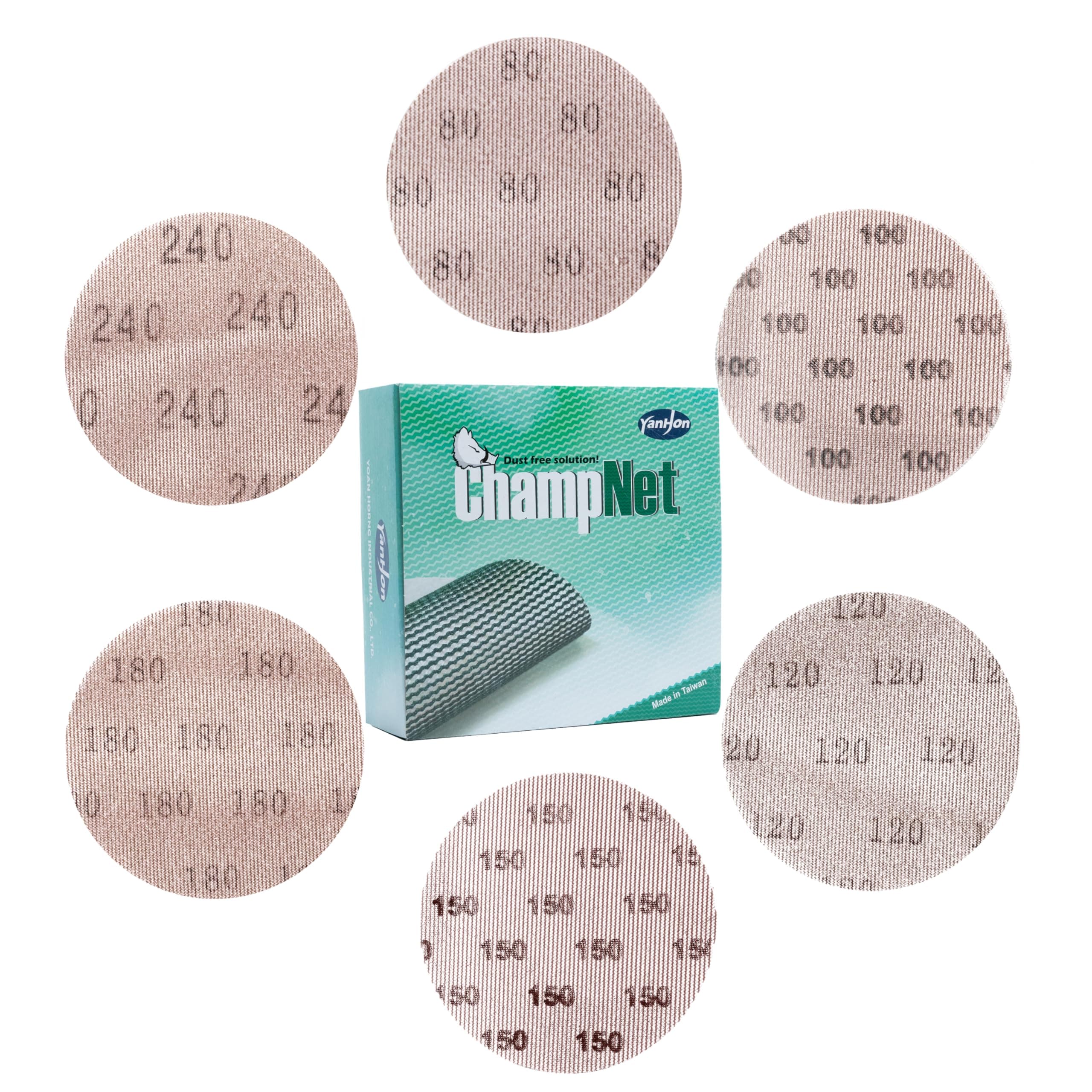 ChampNet 9 Inch Mesh Sanding Discs Abrasive Net Dust Free Sander Abrasives Pads | 30 Sheets Pack | for Drywall, Floor, Putty Use | for Power Drywall Sander
