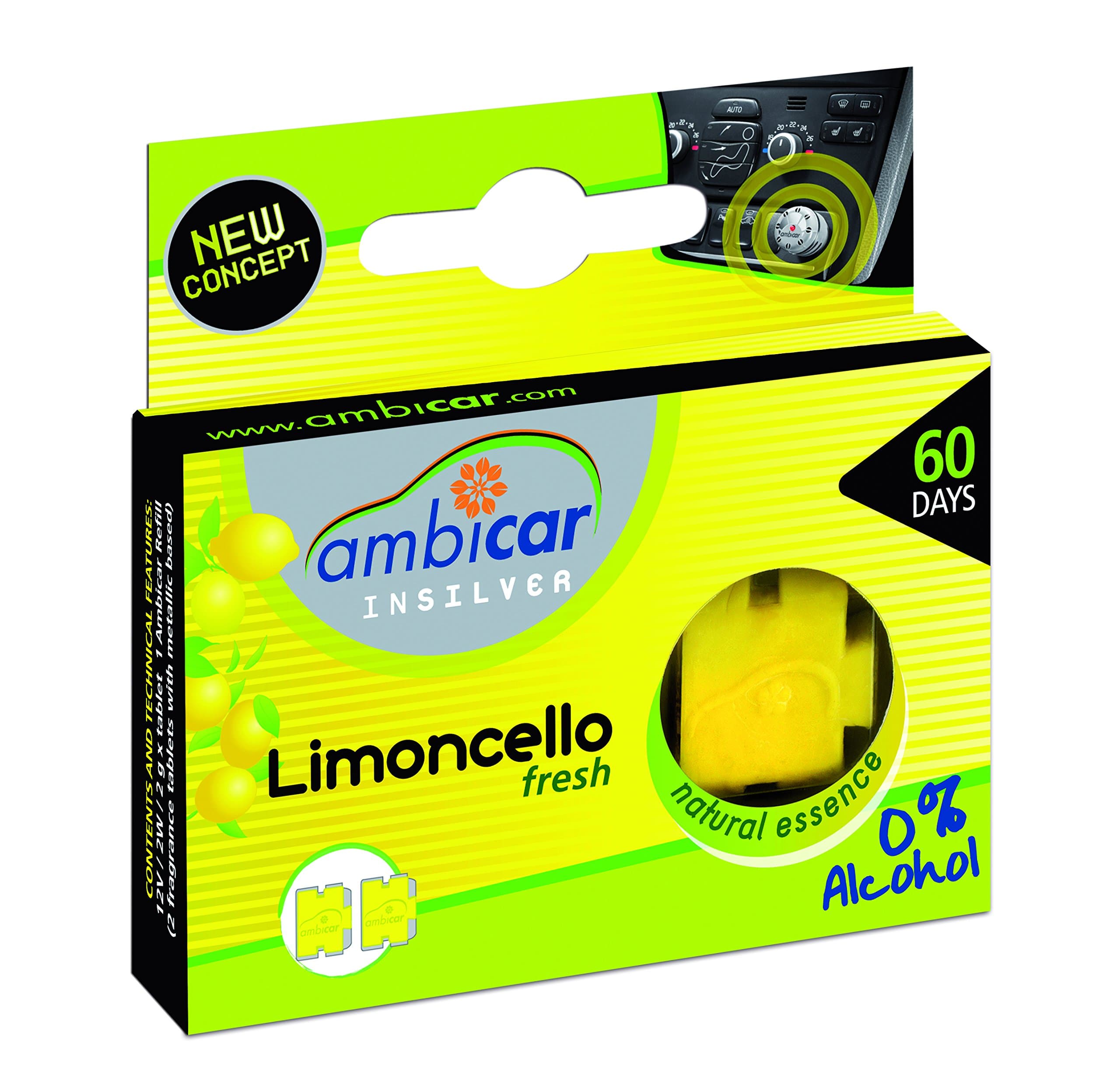Limoncello (Citric & Refreshing) Electric Car Air Freshner Refill Pack (11gm)