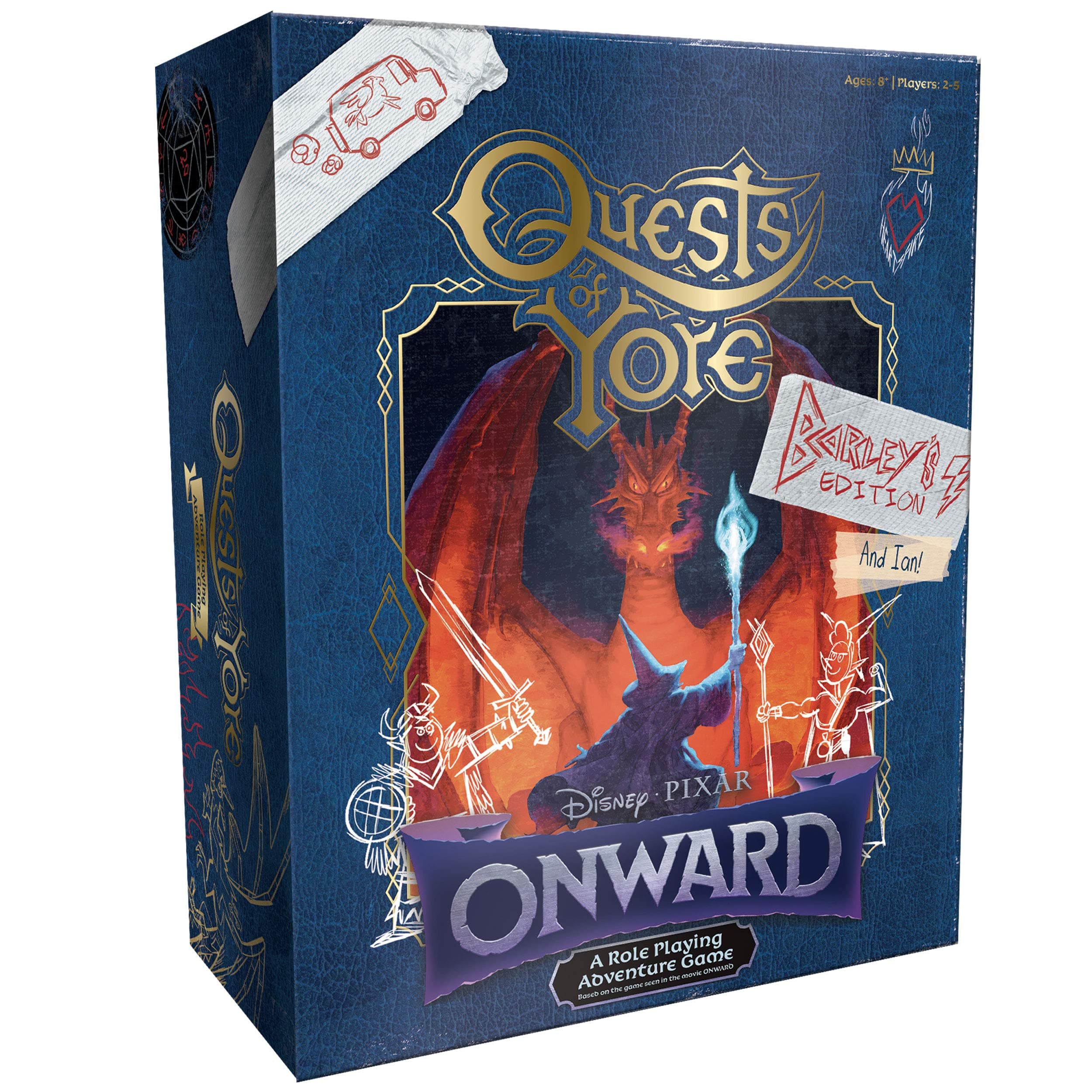 The OP | Disney Pixar Onwards: Quests of Yore Barley's Edition | Board Game | 2-5 Players | Ages 8+ | 60+ Min Play Time