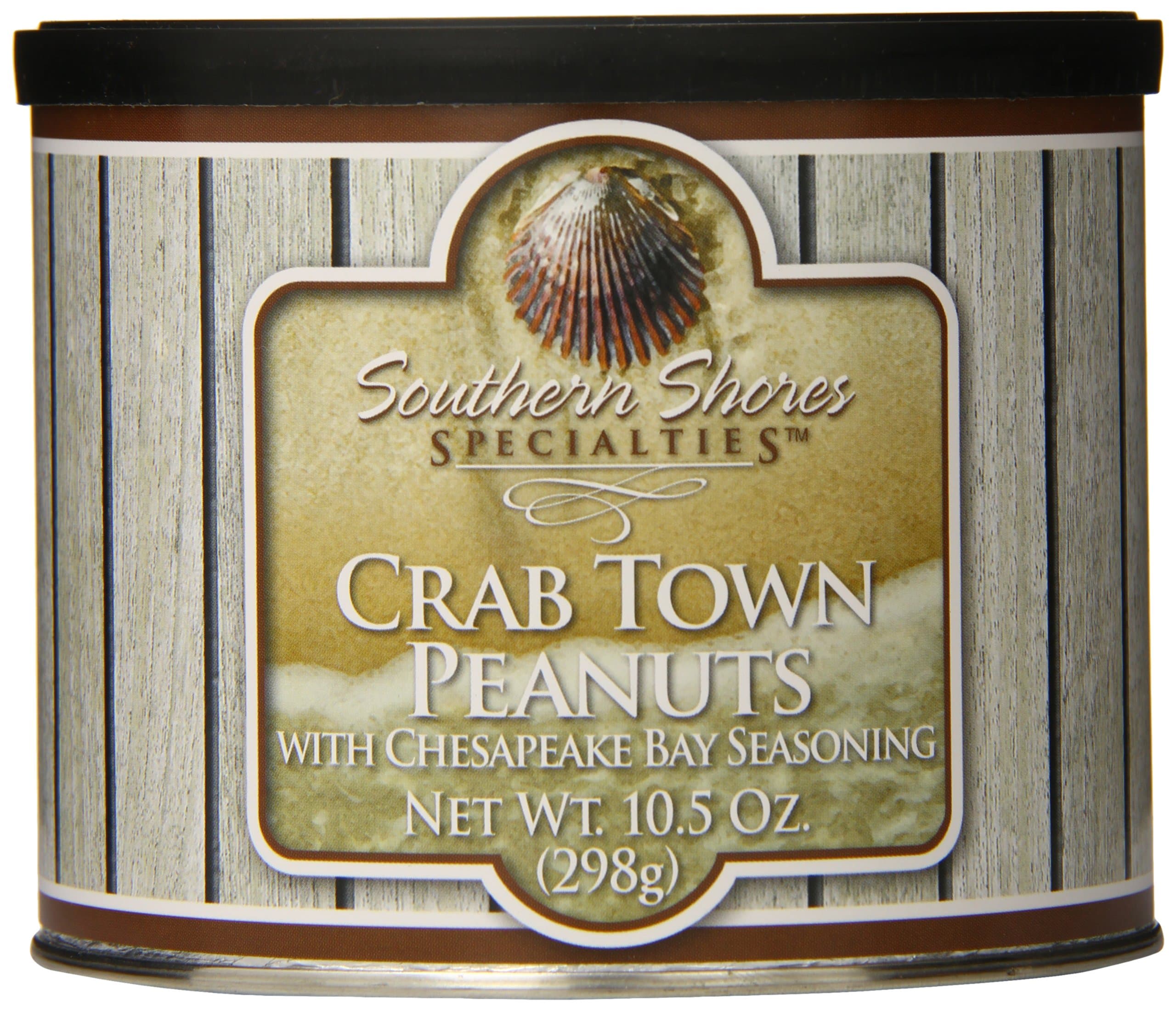 Southern Shores Specialties Crab Town Peanuts with Chesapeake Bay Style Seasoning, 10.5 Ounce