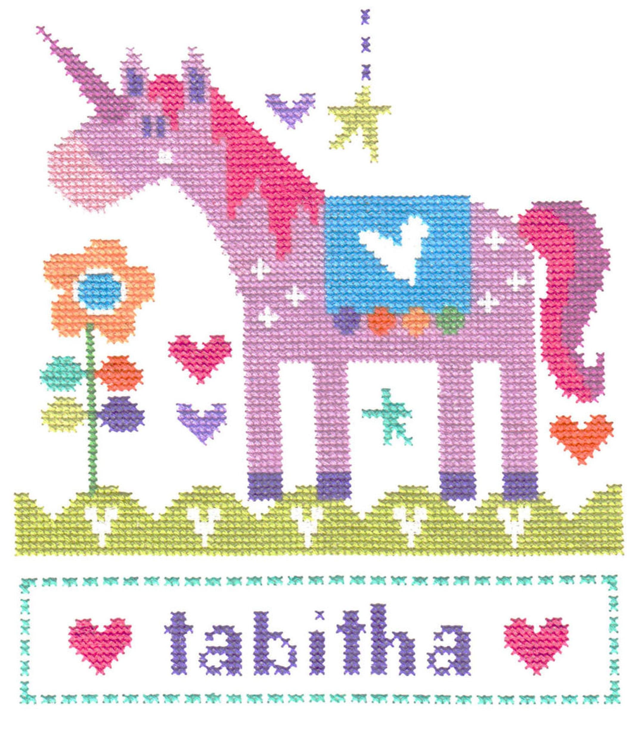 The Stitching Shed Unicorn Counted Cross Stitch kit, Multicolor