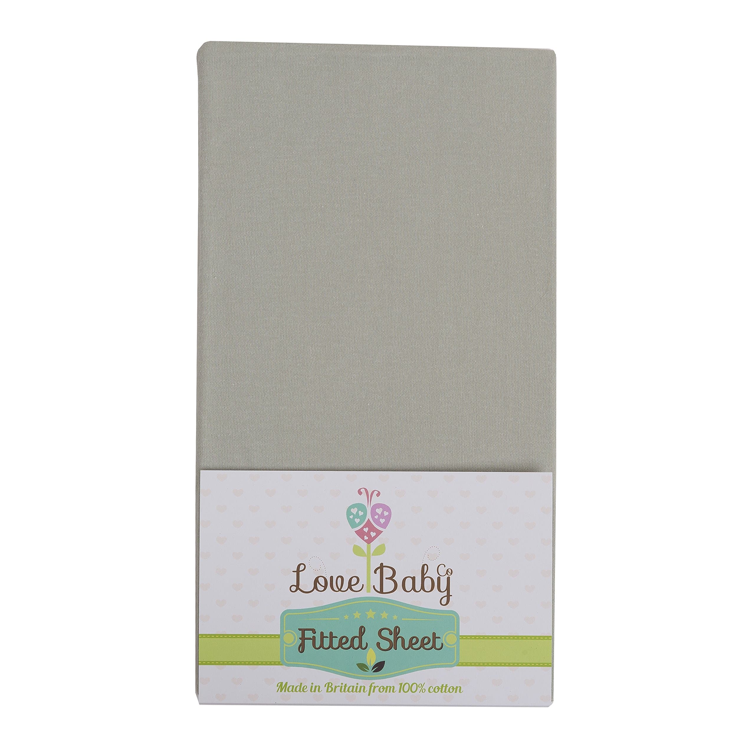 2 x 100% Organic Cotton Fitted Sheets compatible with bedside crib next to me perfectly - Grey