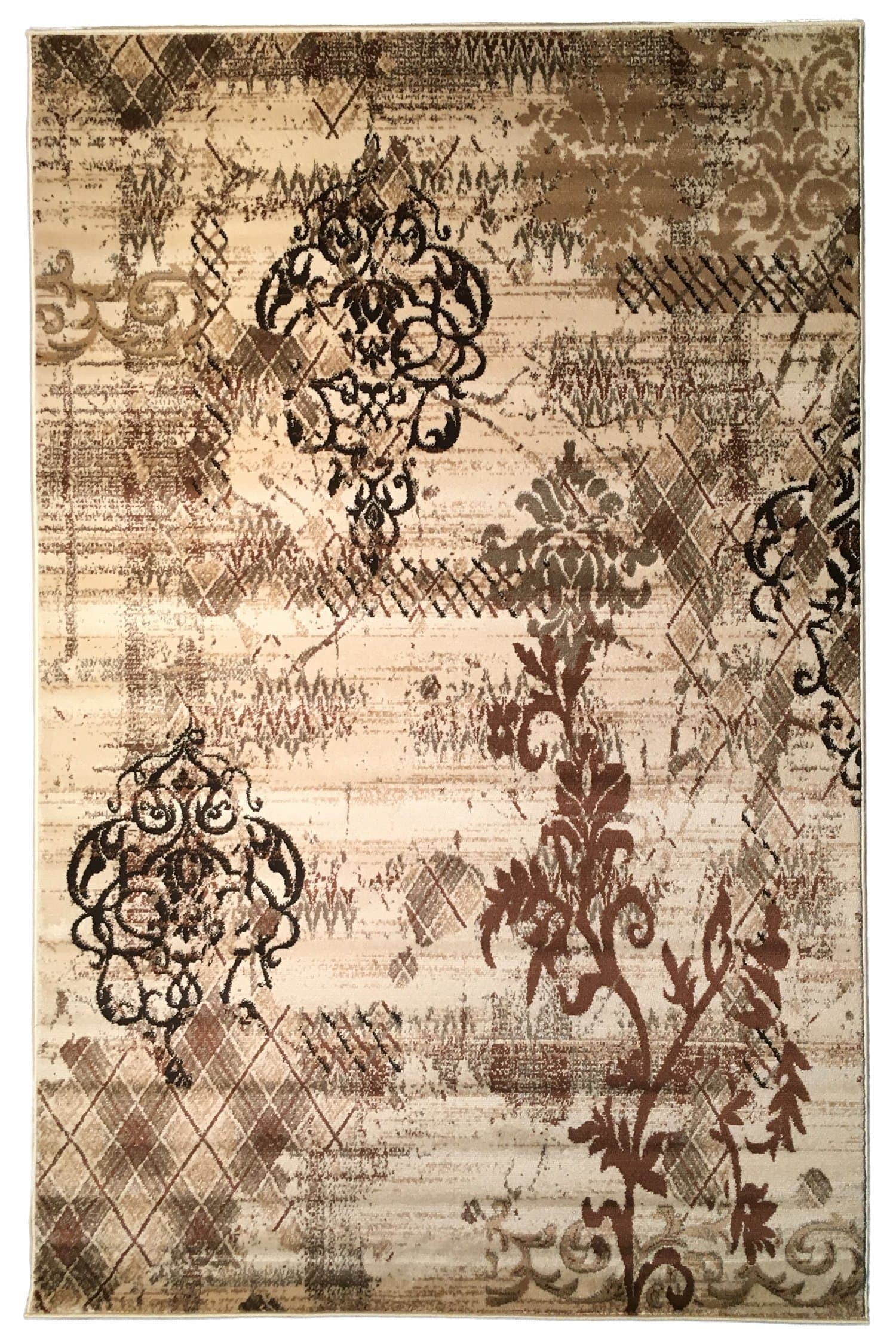 Sultansville Homeward Collection Soft and Plush Low Pile Area Rug Copper Pitcher Design, 5' L X 7' W