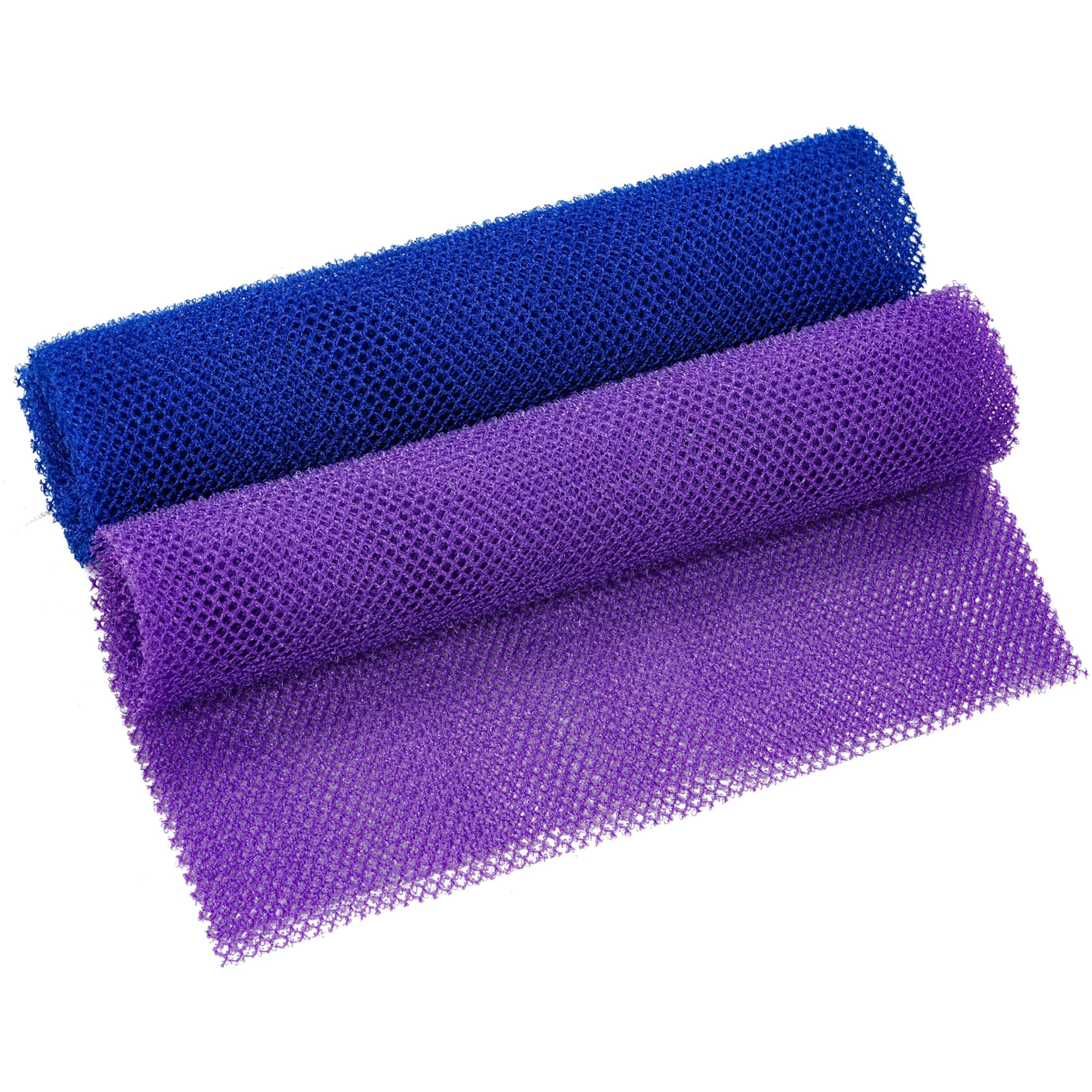 Fengek 2 Pcs African Exfoliating Net, 31.5 Inch African Long Body Net Sponges Skin Back Scrubber for Daily Shower Bathing Exfoliating (Multicolor 3)