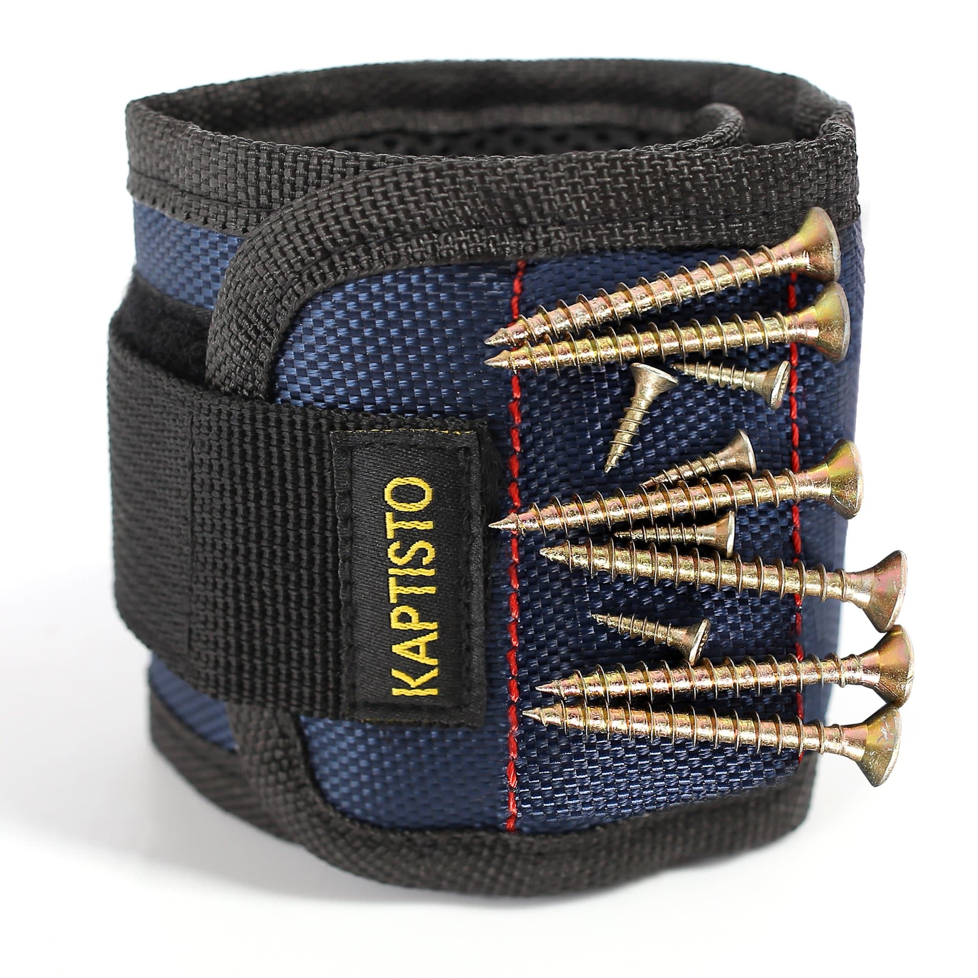 Magnetic Wristband Kaptisto 15 Strong Magnets Powerful wrist for Holding Tools Screws Bits Drill Gadgets -Best Unique Gift Valentine's Day for Father Husband DIY Guys Handyman Boyfriend Women Men Idea