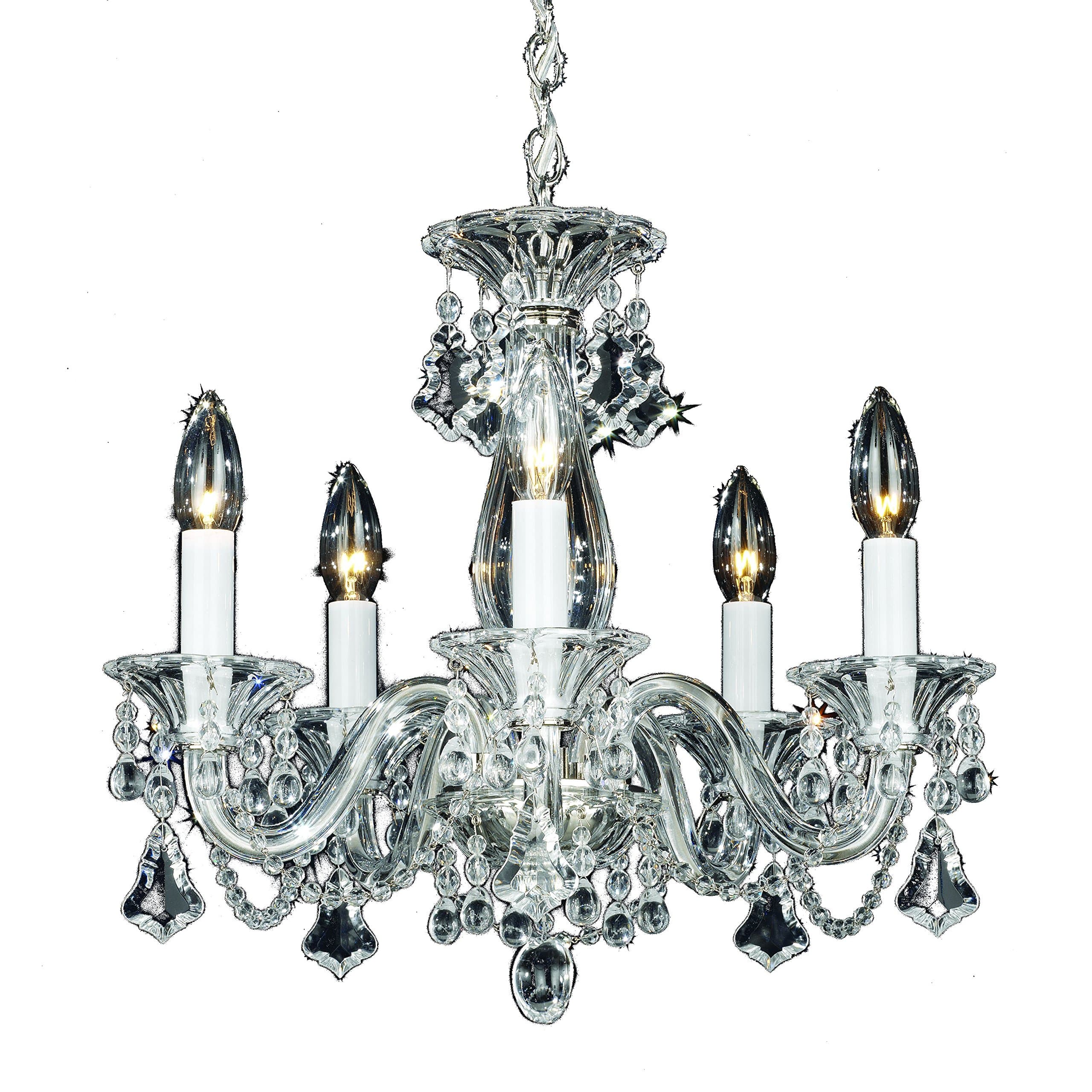 6985CL Swarovski Lighting Minuet Chandelier, Silver