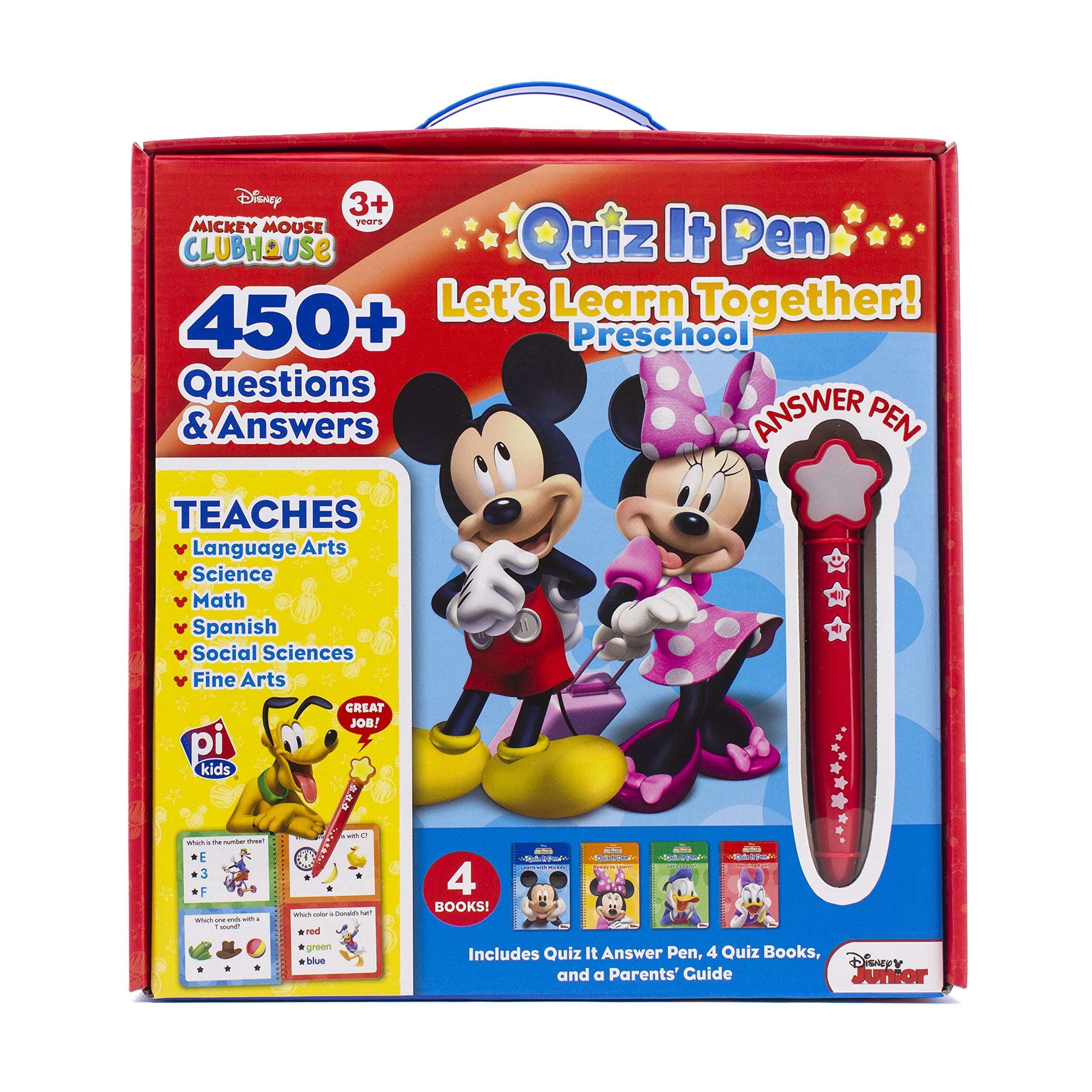 Disney - Mickey and Minnie Mouse Quiz It Pen Preschool Let's Learn Together Set - PI Kids Spiral-bound – Sound Book, July 24, 2018