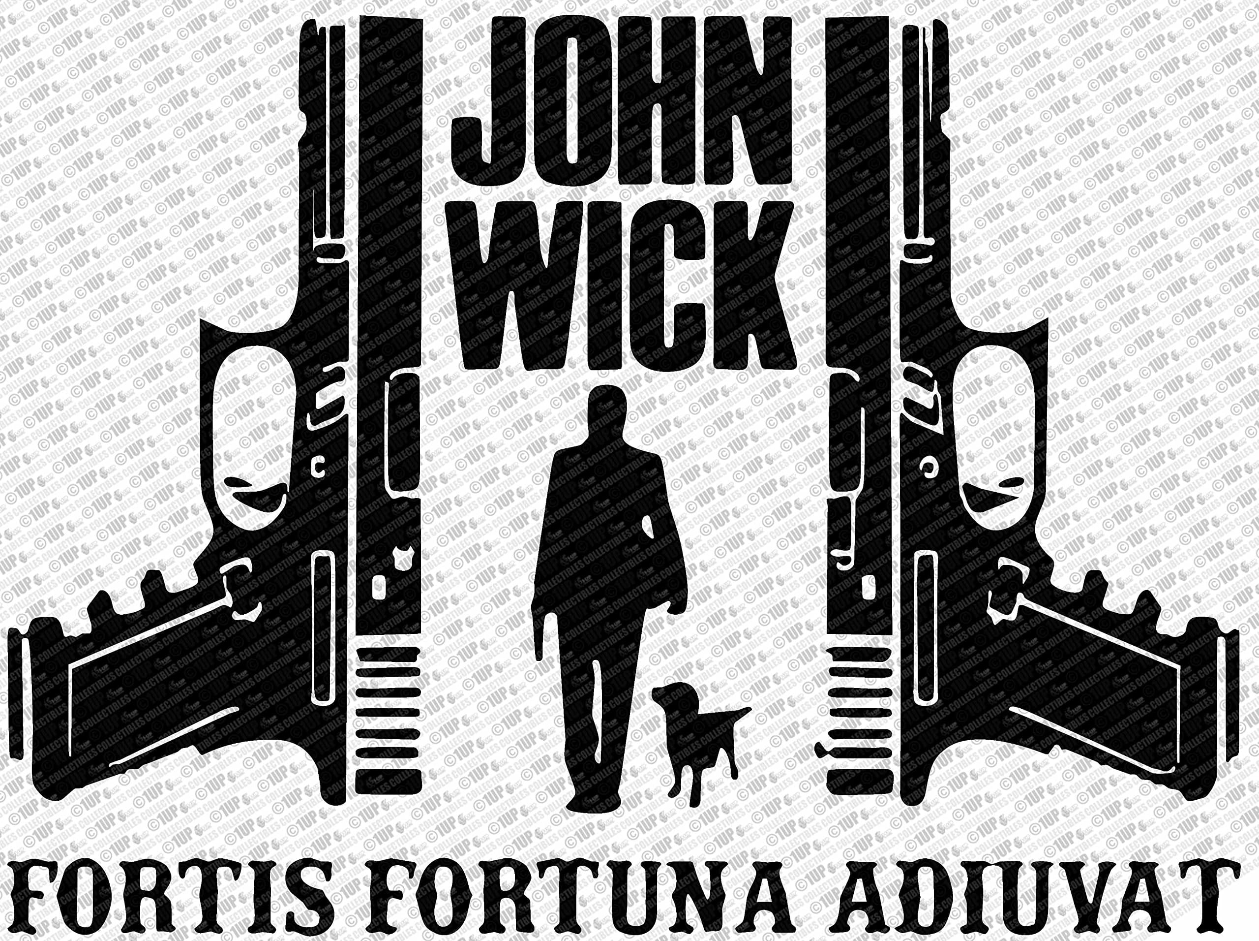 John Wick 2 - Fortis Fortuna Adiuvat Die Cut Vinyl Decal Sticker (22", Black)