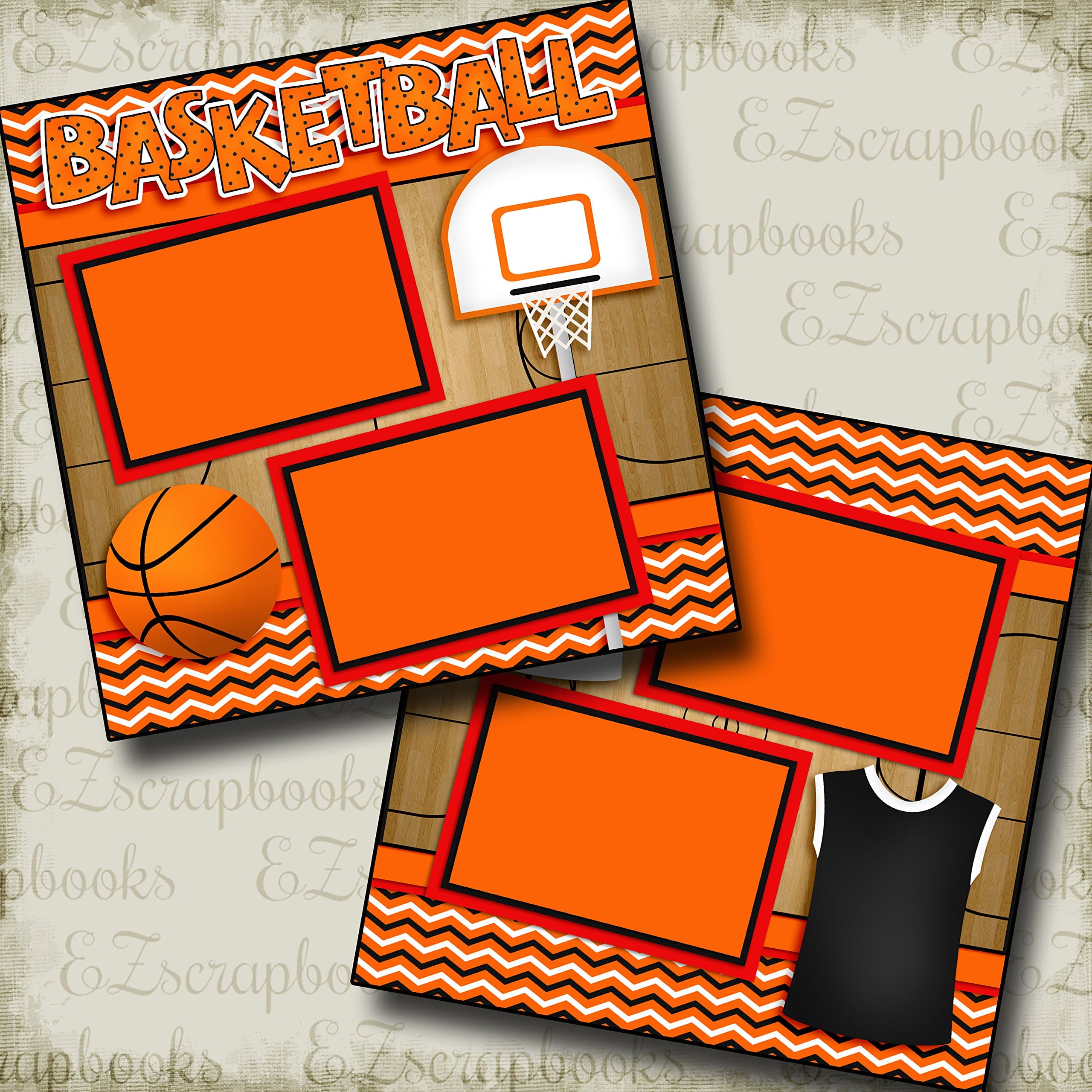 Gywinovo Basketball Game - Premade Scrapbook Pages - EZ Layout 25269