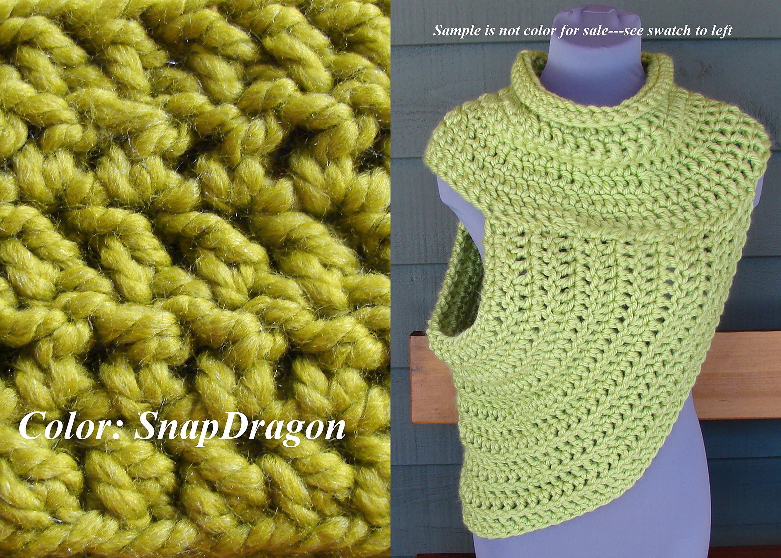 Chunky Cowl Wrap Huntress Half Sweater - Snapdragon Green